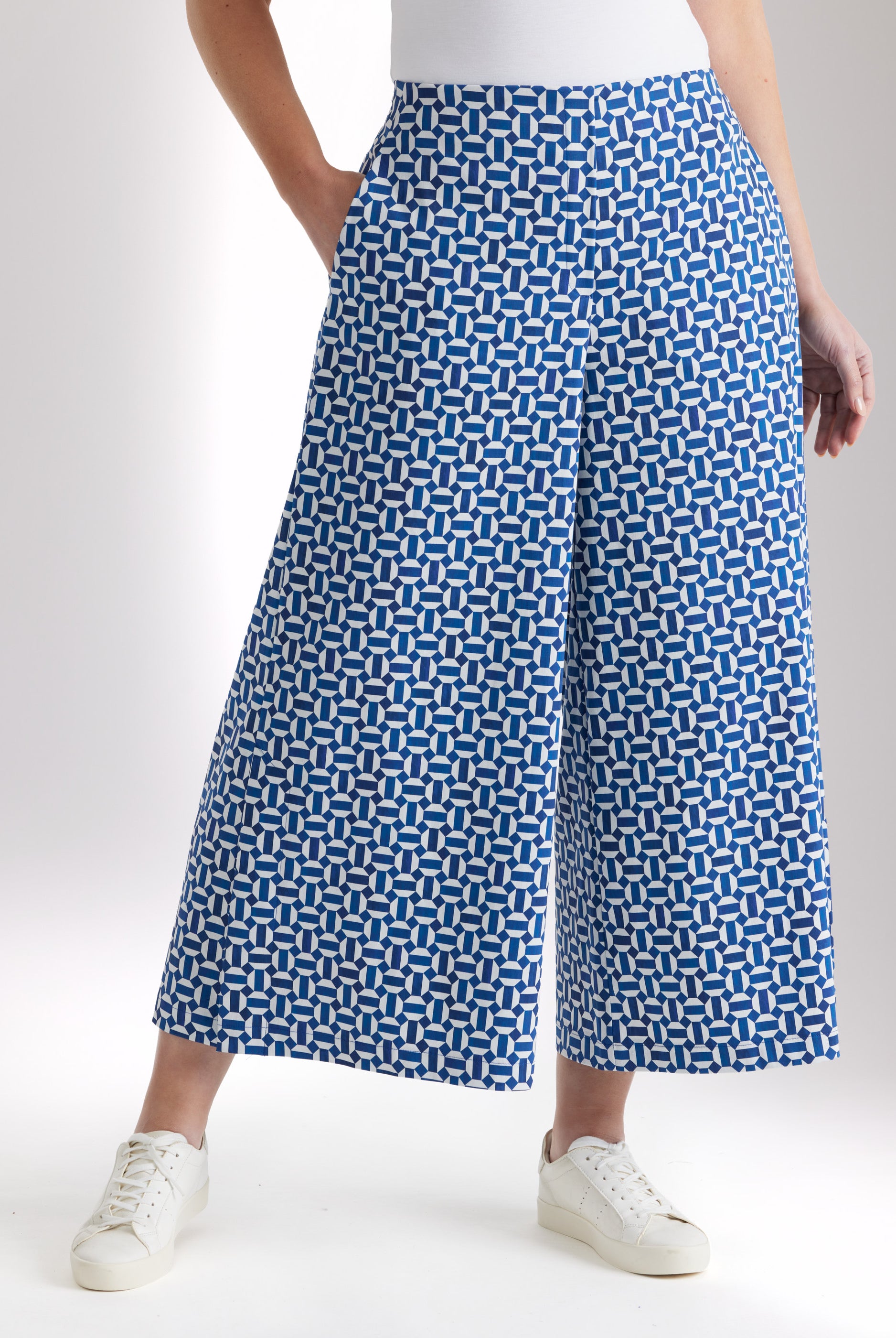 Weite Culotte DUKANA aus Bio - Baumwolle mit Gummibund - FOX'S - Fashion
