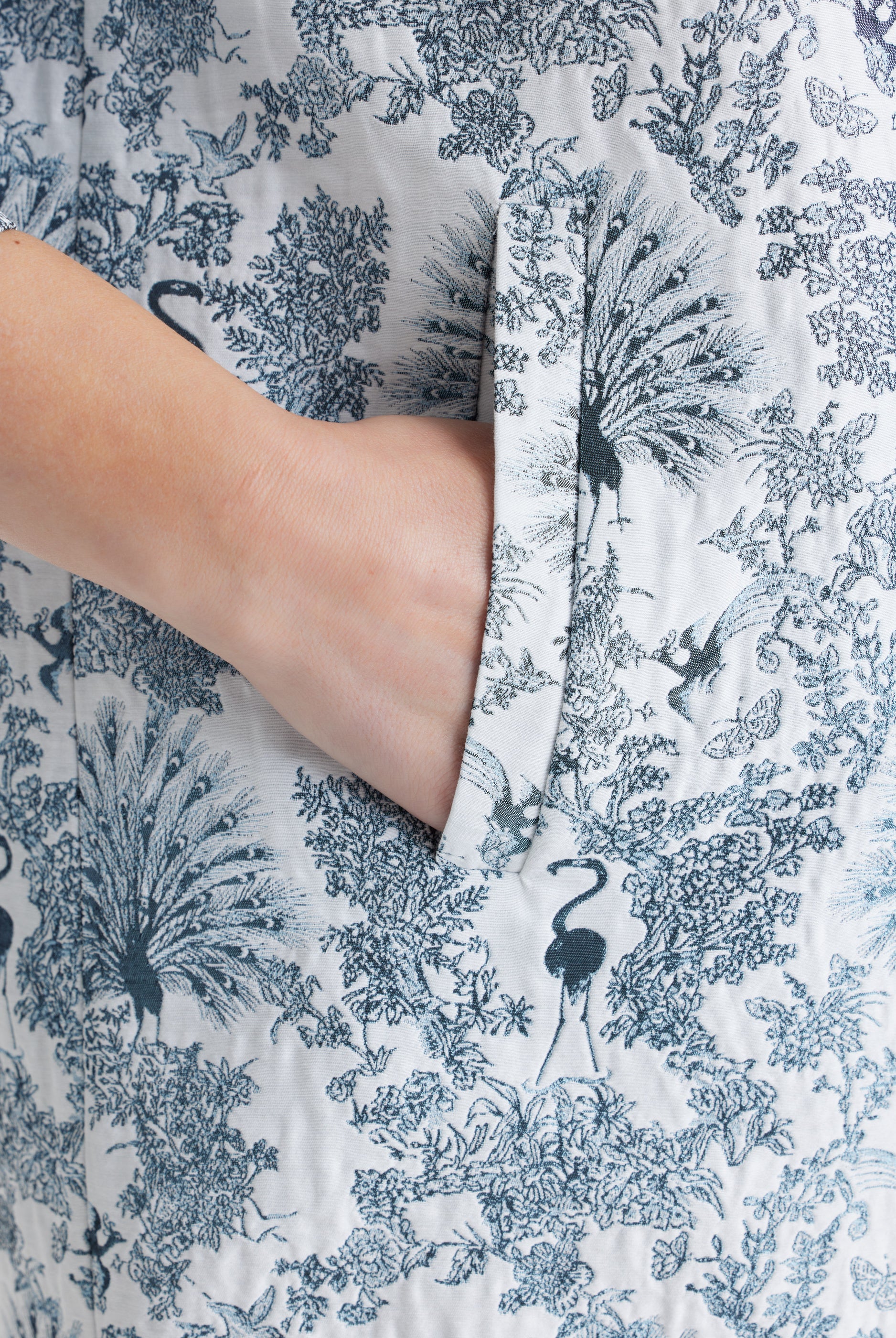 Gerade Longjacke EQUARDI in Jacquard aus Baumwollmix - FOX'S - Fashion