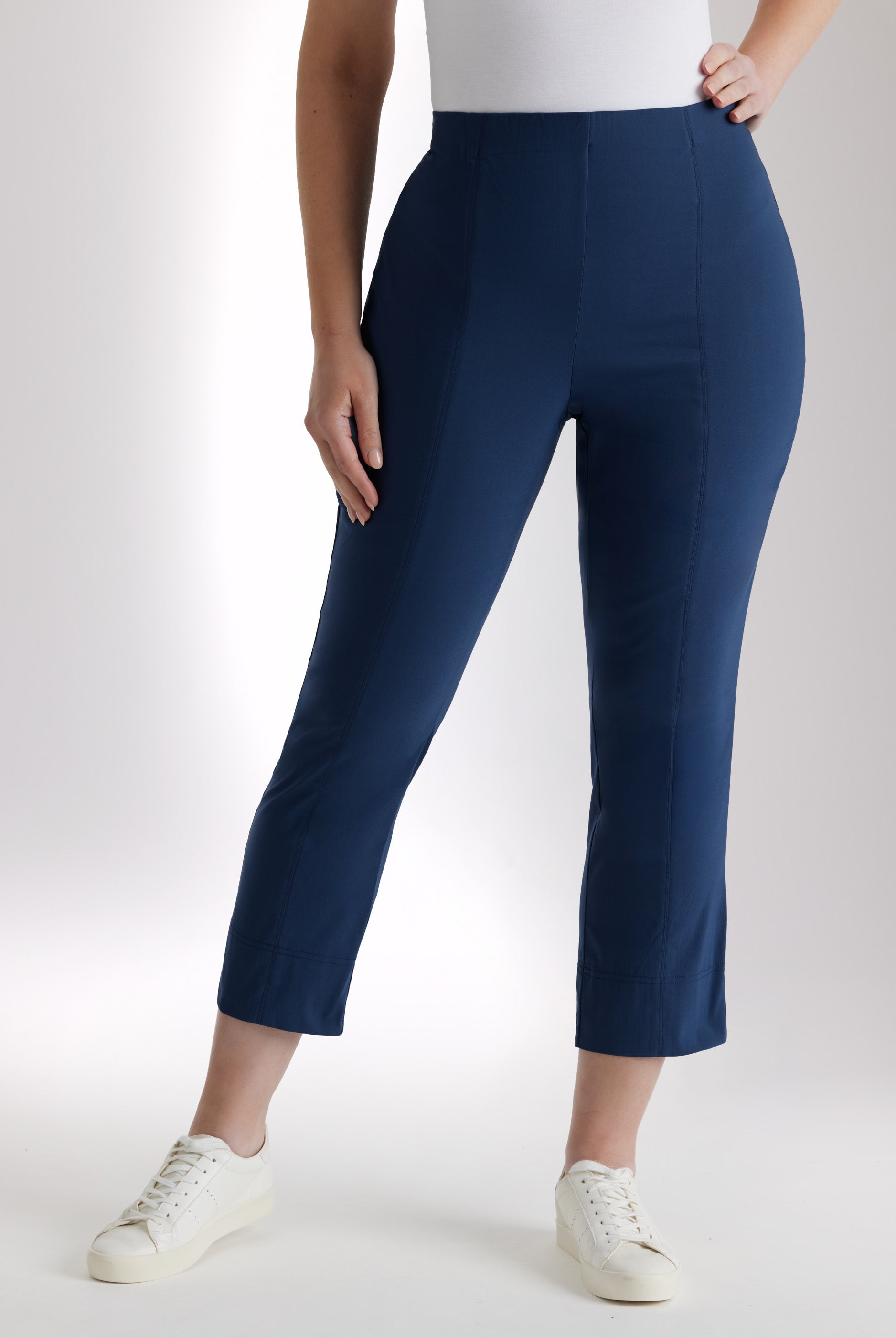 Schmale 7/8 - Hose MESSINI aus Baumwollmix mit Stretch - FOX'S - Fashion