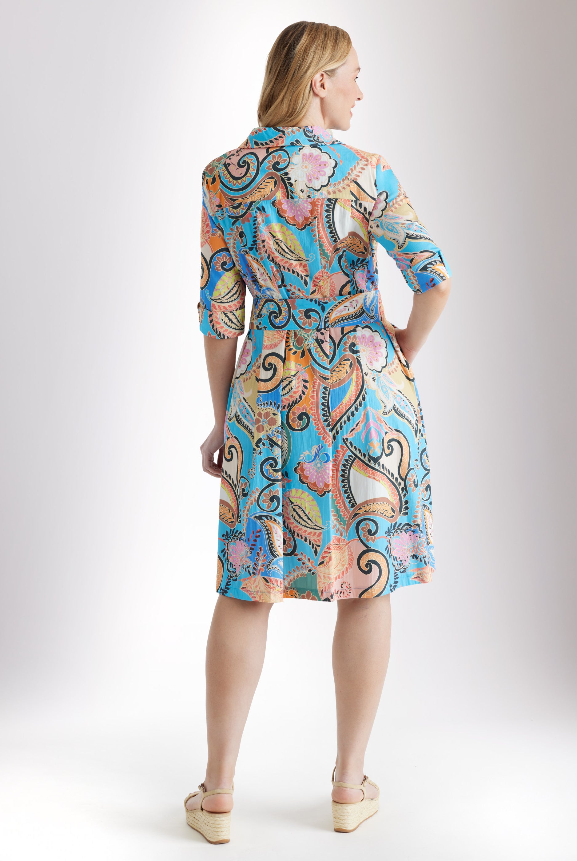 Tailliertes Kleid UDAXI aus Bio - Baumwolle - FOX'S - Fashion