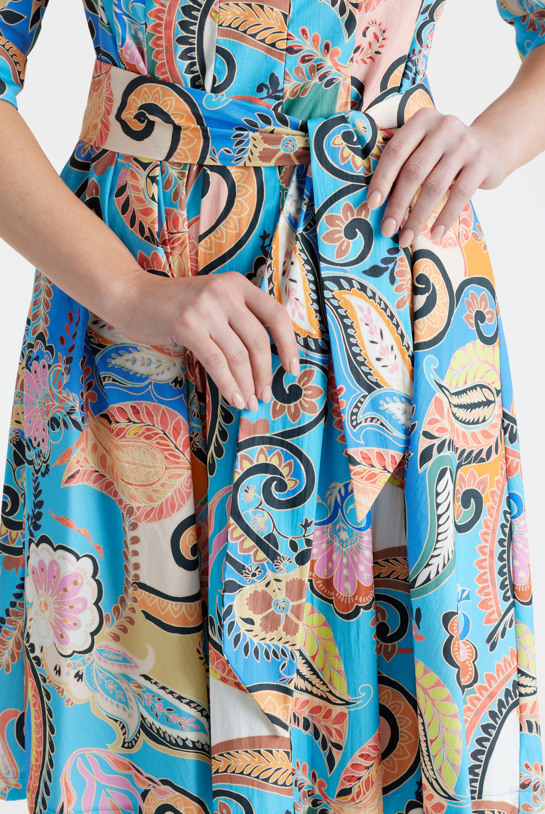 Tailliertes Kleid UDAXI aus Bio - Baumwolle - FOX'S - Fashion