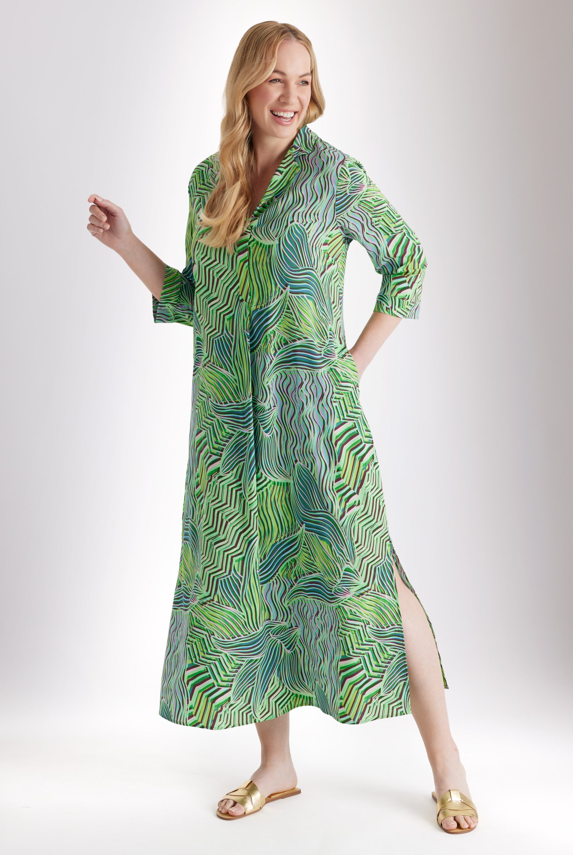 Gerades Midi - Kleid WOTALI aus Viskose - FOX'S - Fashion