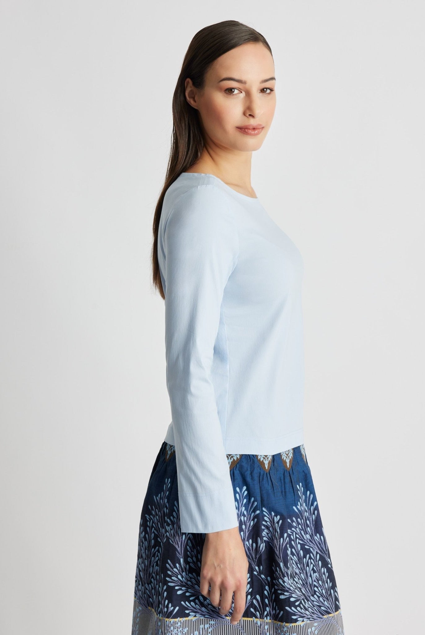 Gerade Bluse BONIUS aus leichtem Baumwoll-Mix mit Stretch - FOX'S-Fashion