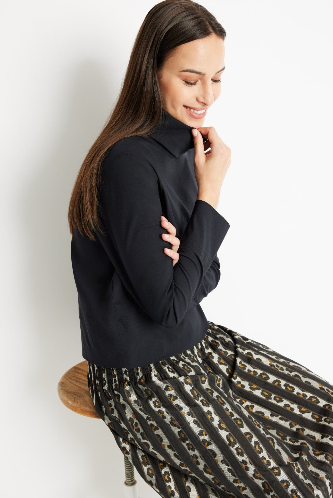 Gerade Bluse BRIZCO aus leichtem Baumwoll-Mix mit Stretch - FOX'S-Fashion