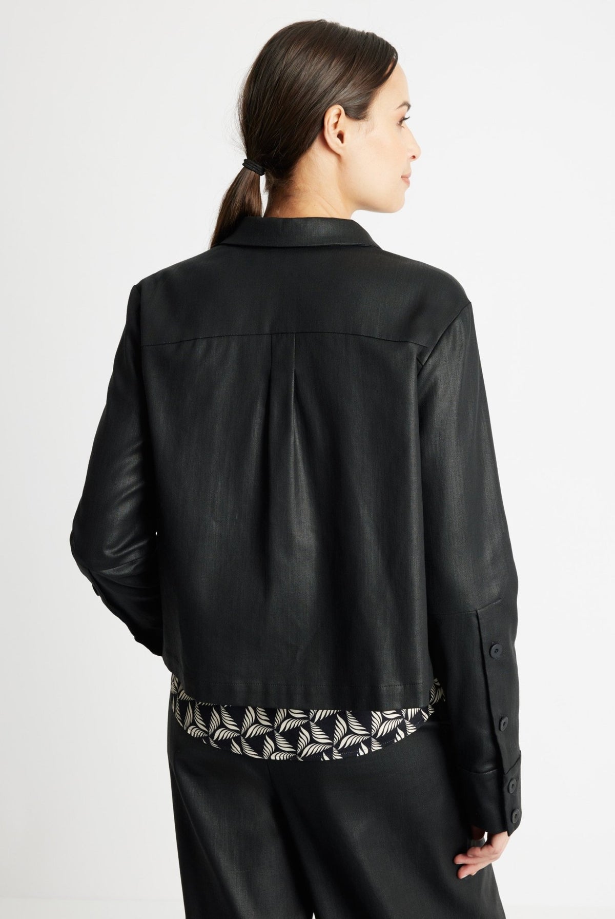 Gerade Hemdjacke ZANZIA aus 100 % Baumwolle - FOX'S-Fashion