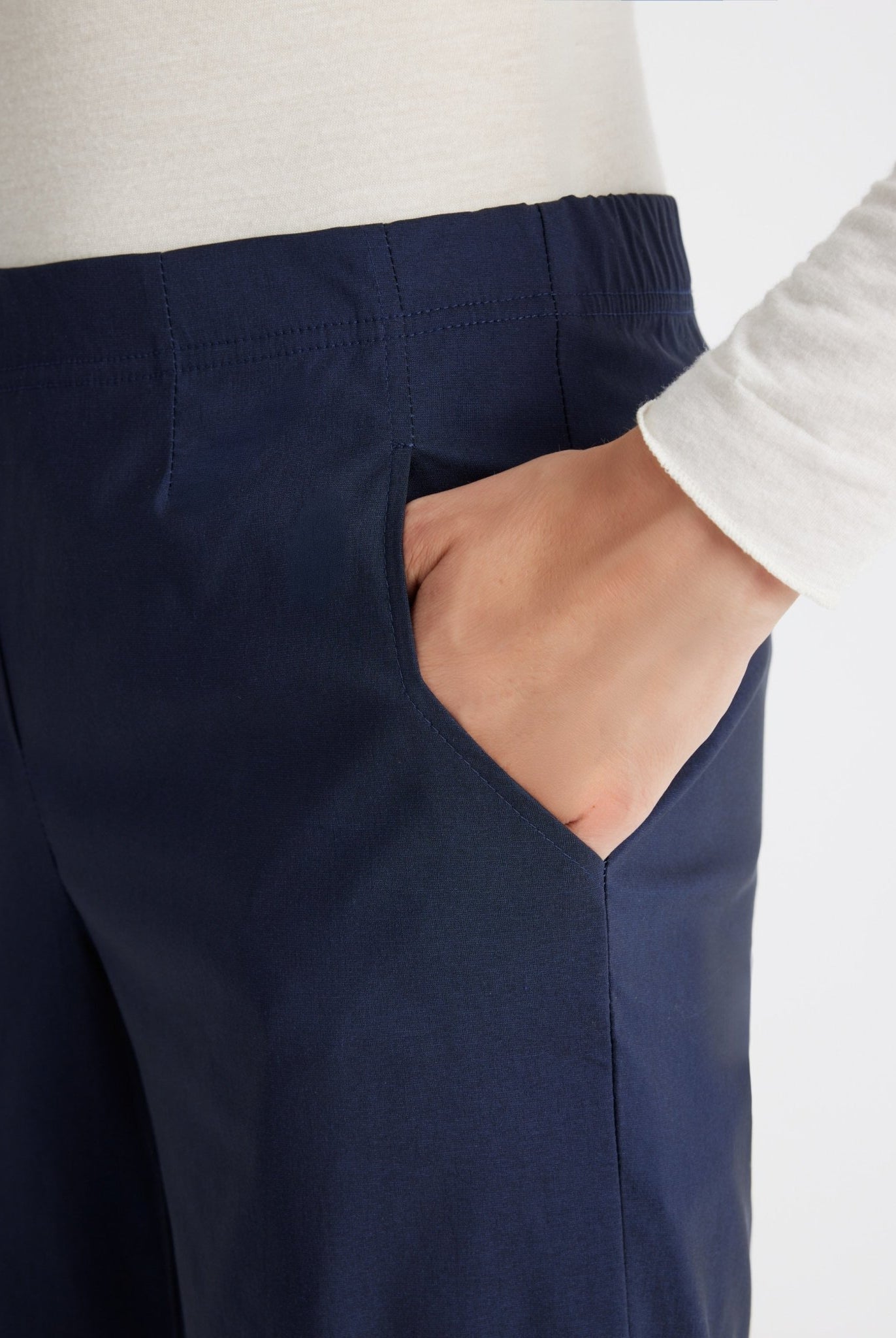 Gerade Hose JUSTIRA aus Viskose-Mix mit Gummibund - FOX'S-Fashion