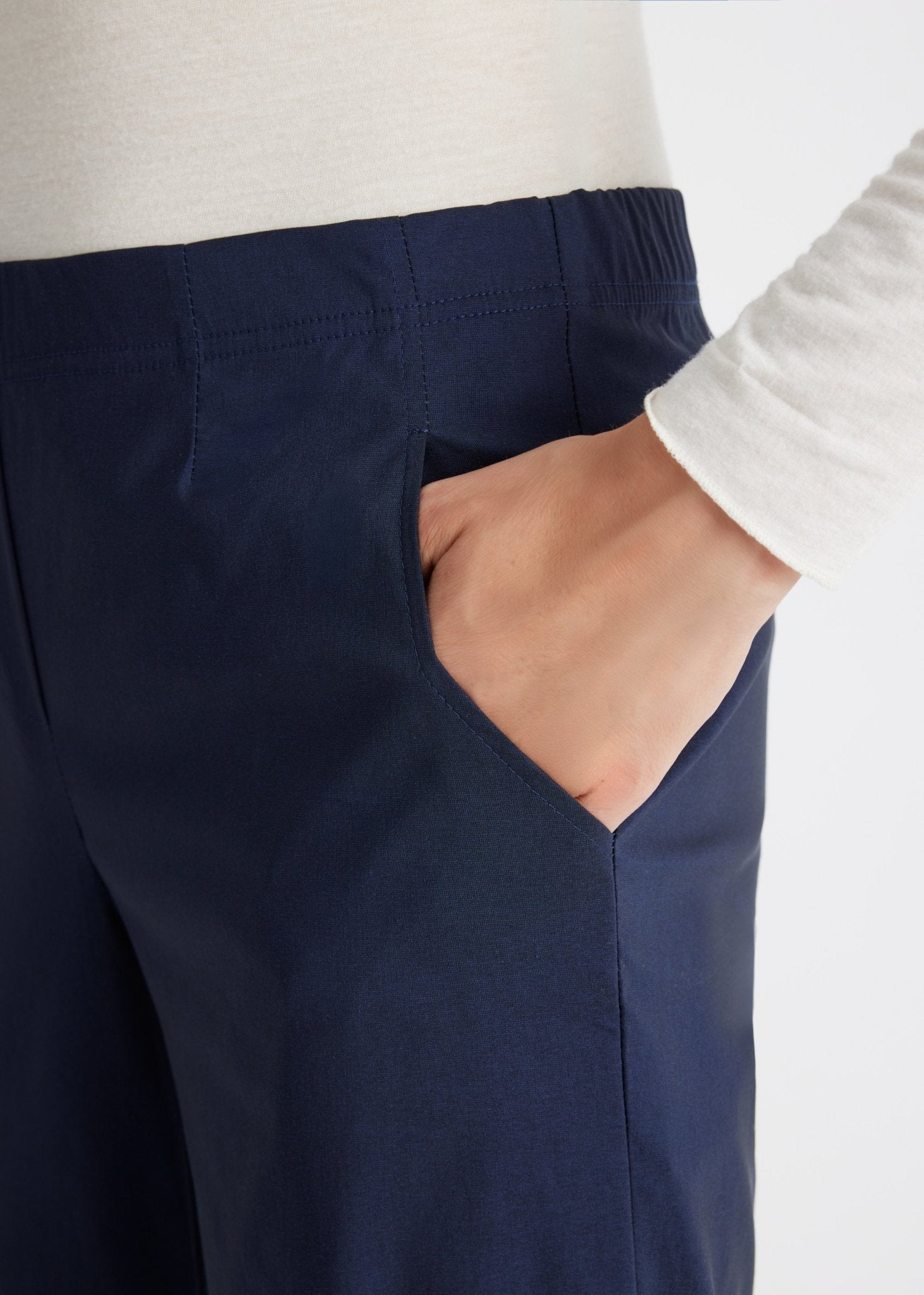 Gerade Hose JUSTIRA aus Viskose-Mix mit Gummibund - FOX'S-Fashion