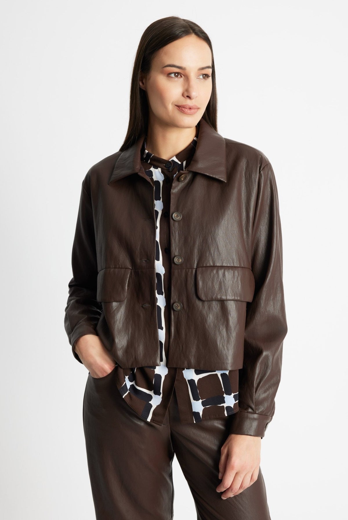 Gerade Jacke WIATA aus Lederimitat - FOX'S-Fashion