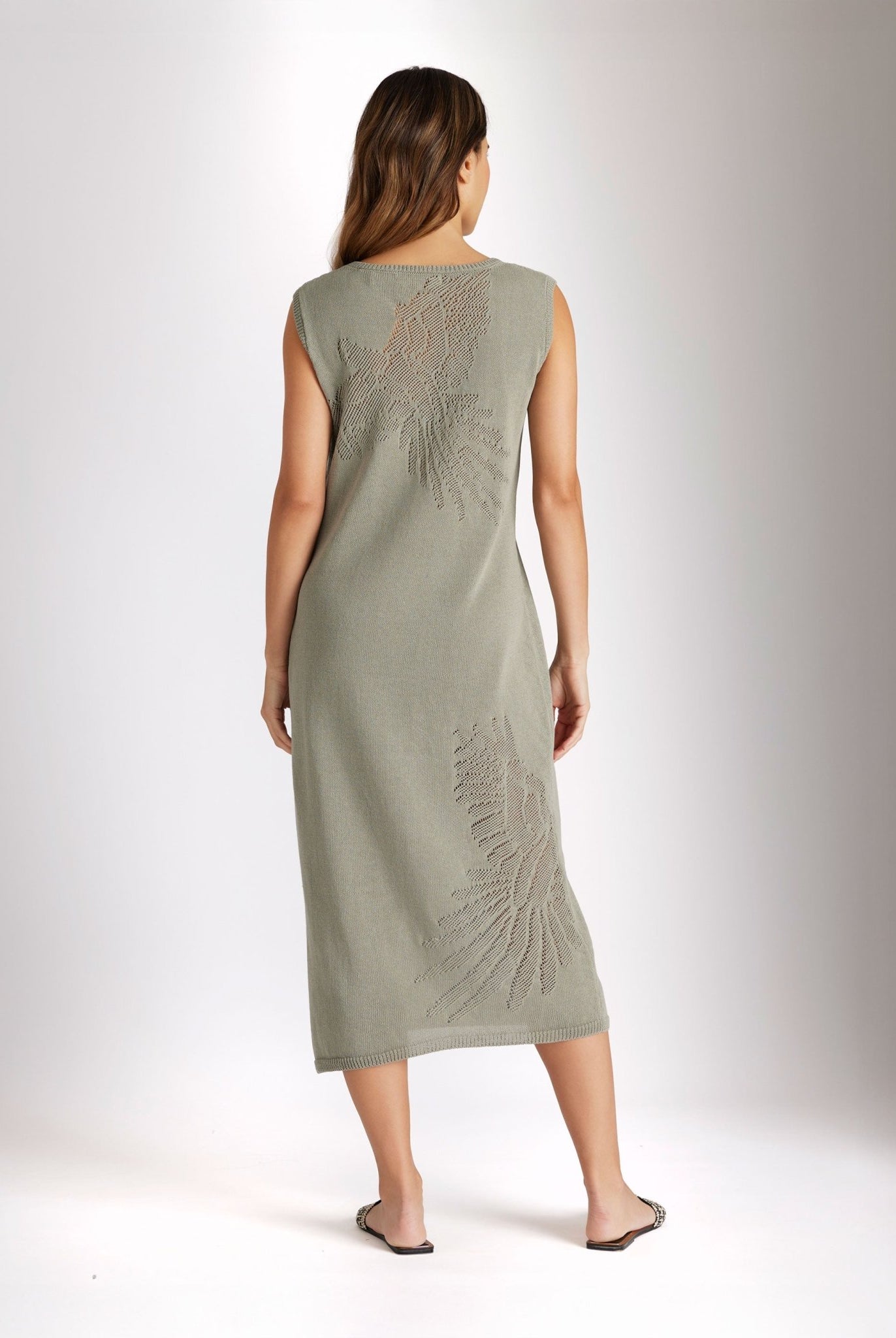 Gerades Strickkleid TORNADA aus Baumwolle und Leinen - FOX'S - Fashion