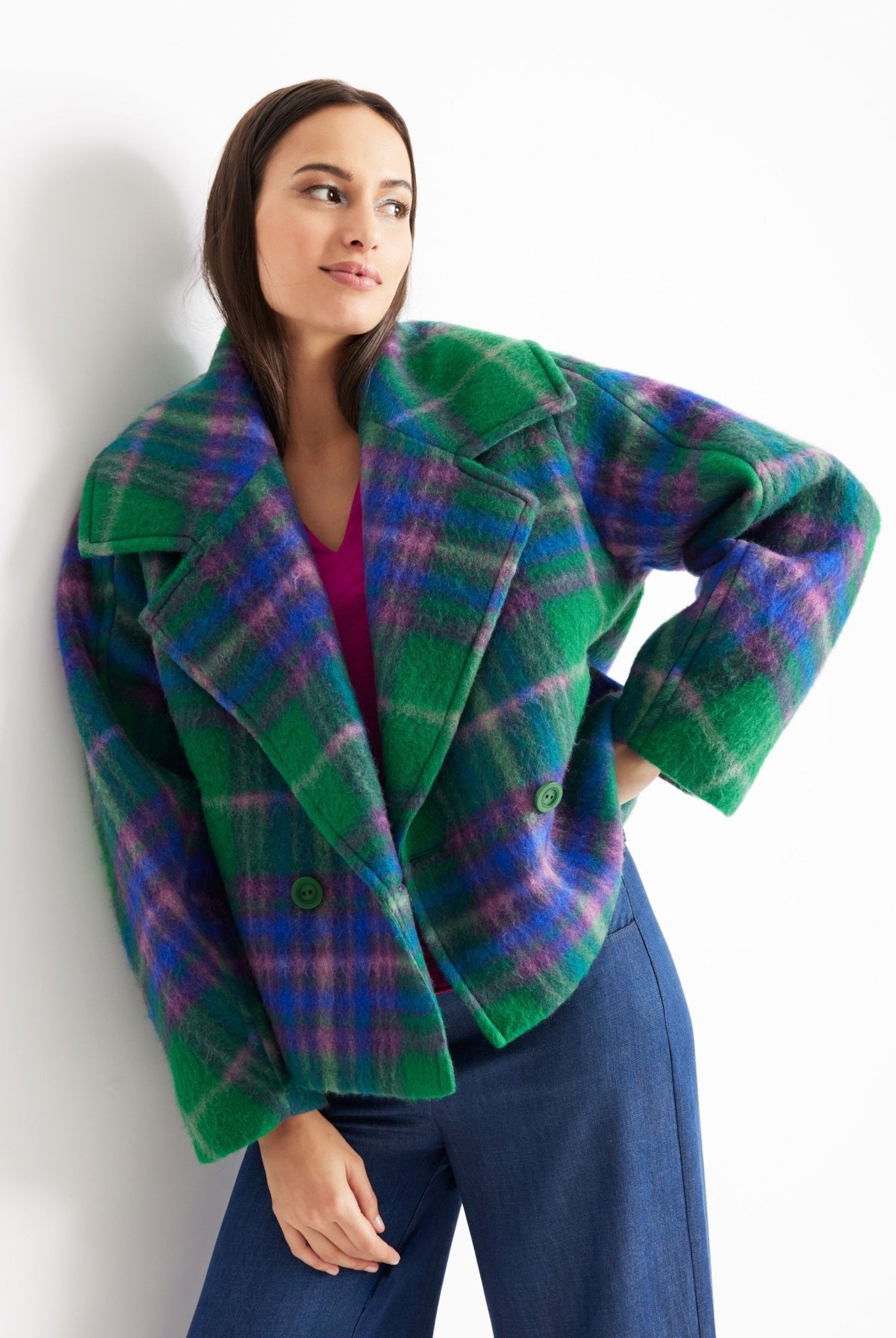 Kastige Jacke KARIDO aus Schurwolle - FOX'S-Fashion