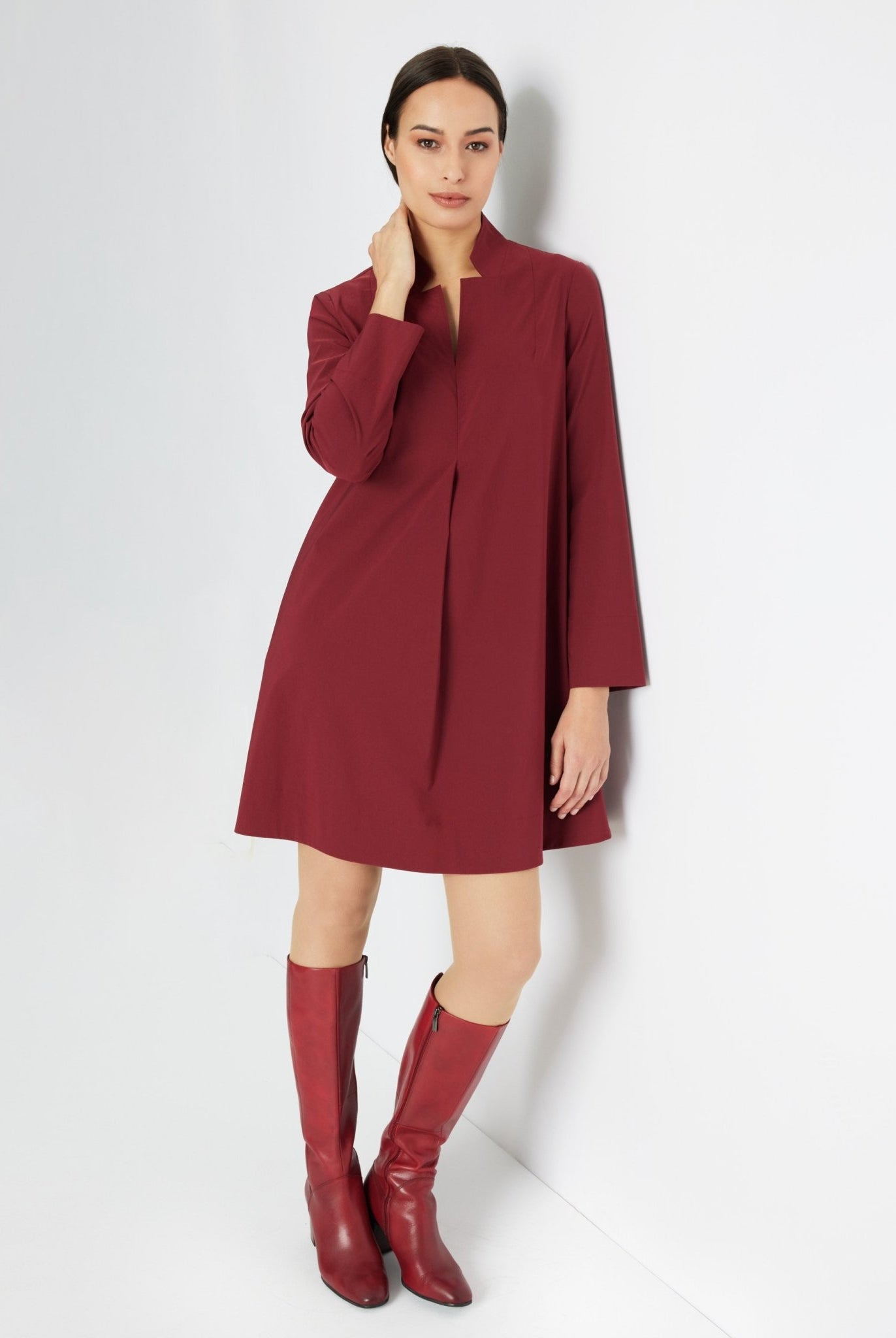 Knielange Tunika JAIZA aus Viskose-Mix mit Stretch - FOX'S-Fashion