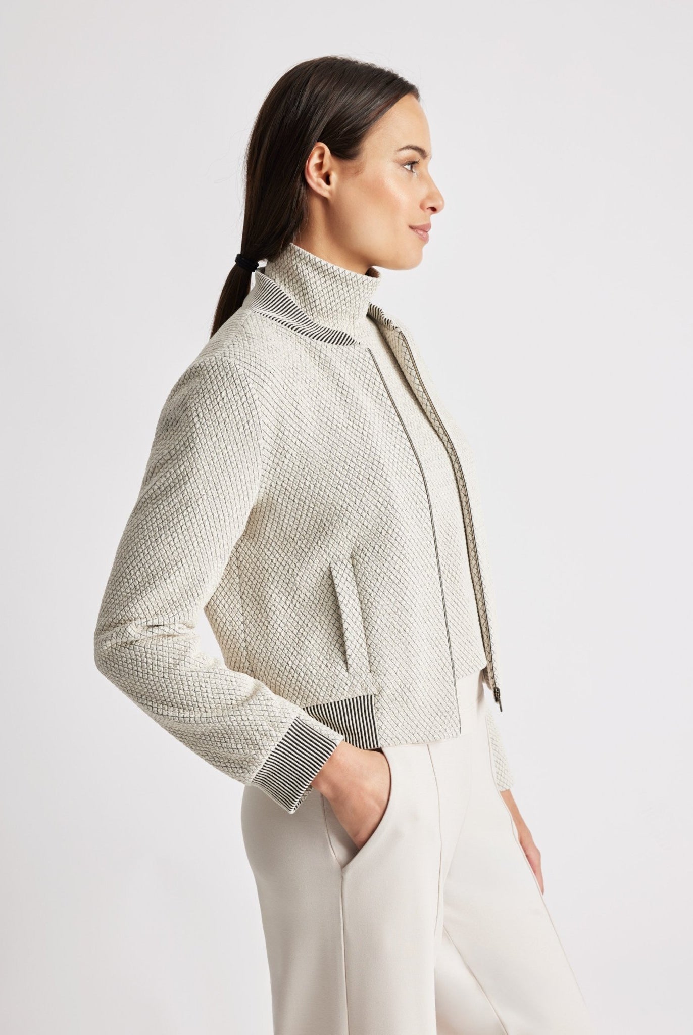 Kurze Blousonjacke PASJAKI aus Viskose-Mix - FOX'S-Fashion