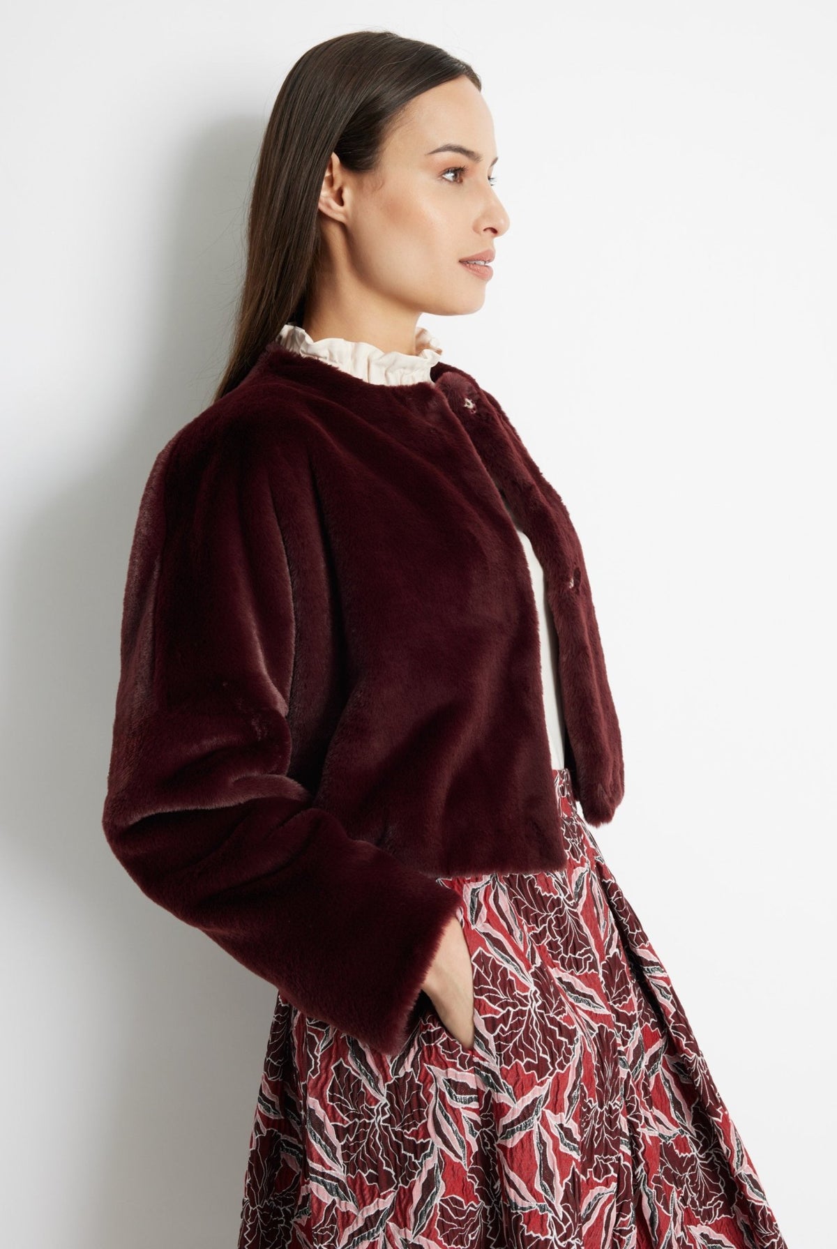 Kurze Jacke TEXAVO aus Kunstfell - FOX'S-Fashion
