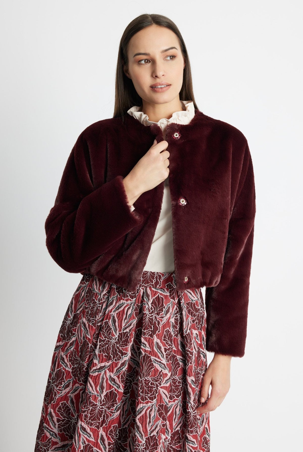 Kurze Jacke TEXAVO aus Kunstfell - FOX'S-Fashion