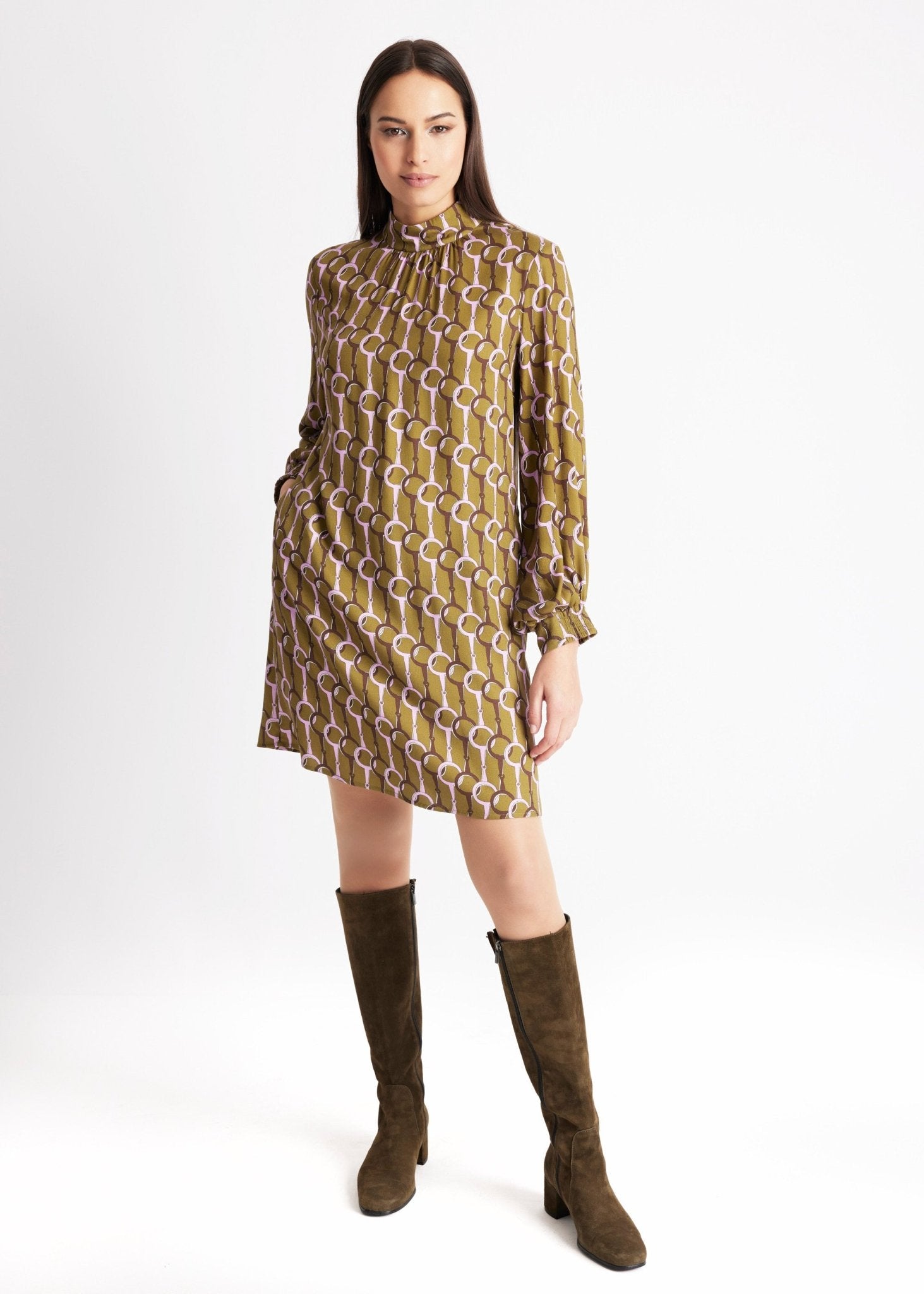 Kurzes Kleid VYBYLIA aus 100 % Viskose in A-Linie - FOX'S-Fashion