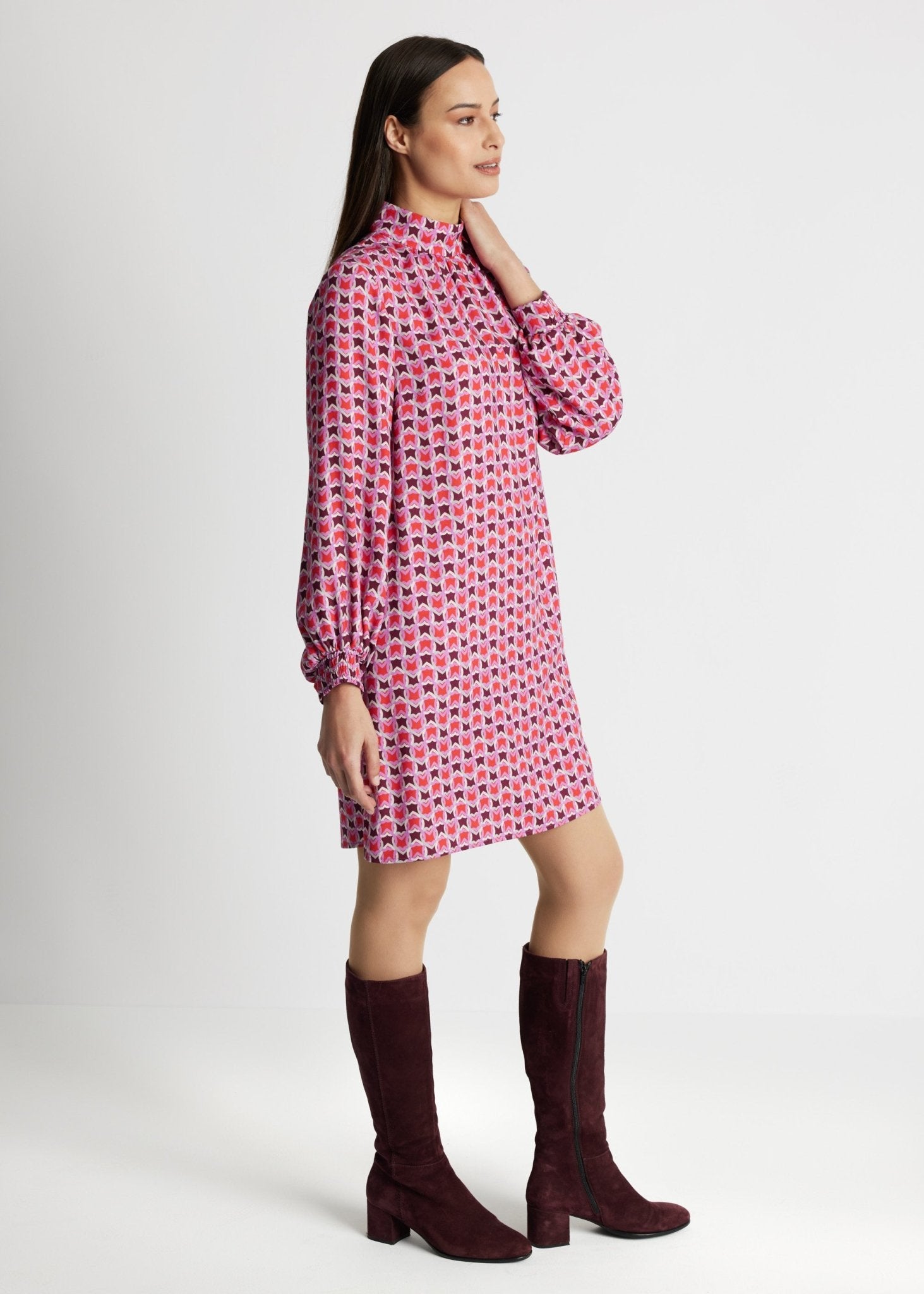 Kurzes Kleid VYBYLIA aus 100 % Viskose in A-Linie - FOX'S-Fashion