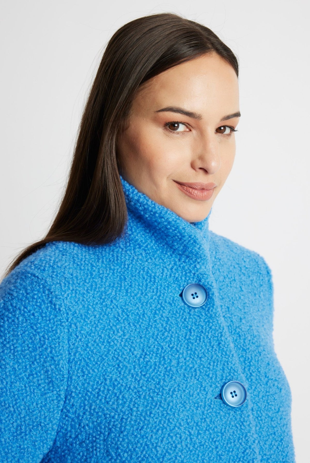 Lange Jacke ODUANA aus Schurwolle im Teddy-Look - FOX'S-Fashion
