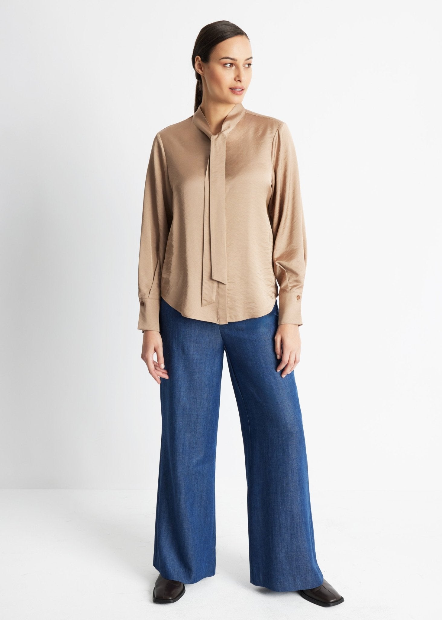 Legere Bluse GLUSIA aus Viskose-Mix mit Knopfleiste - FOX'S-Fashion