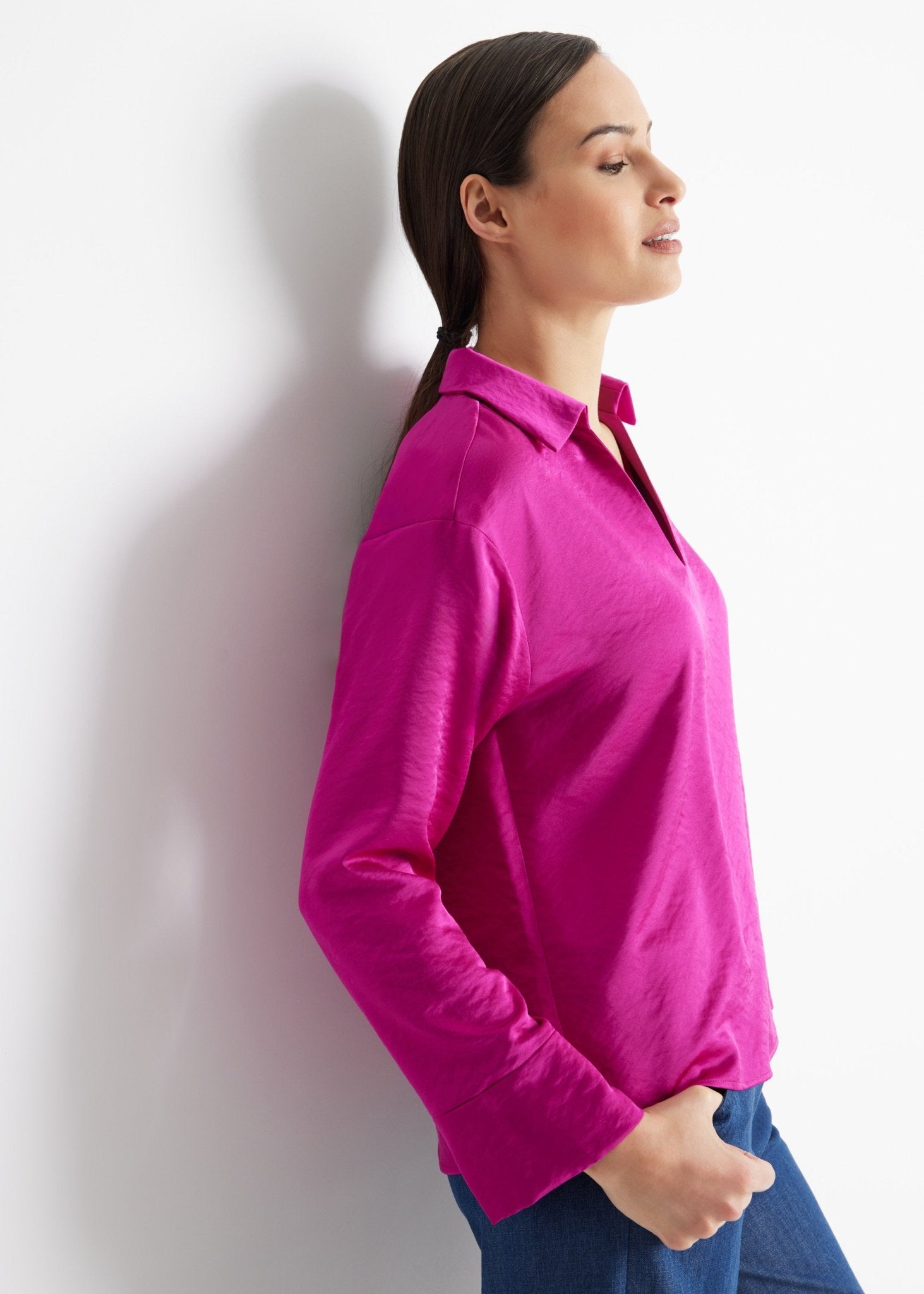 Legere Bluse GLYNCH aus Viskose-Mix mit Rückenpasse - FOX'S-Fashion