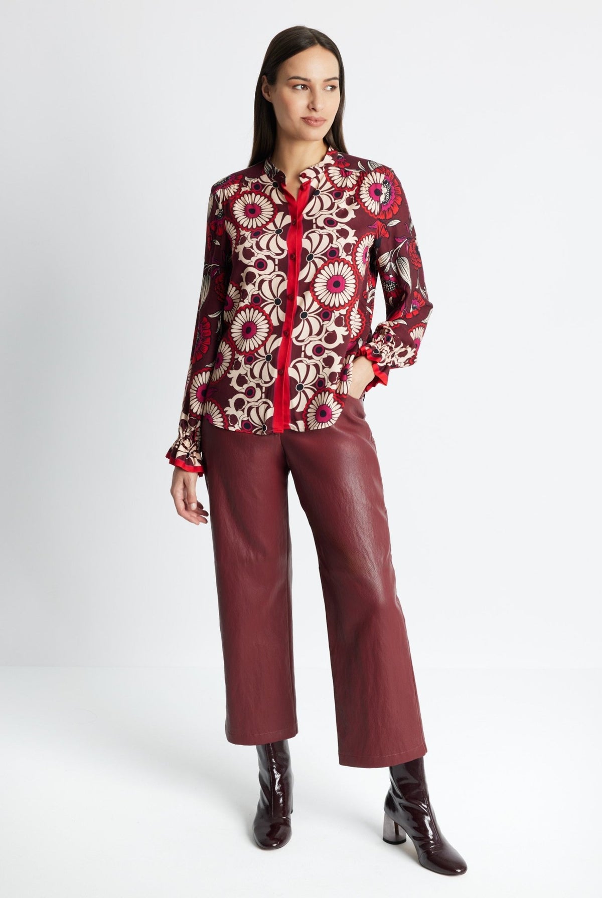 Legere Bluse VALYRA aus 100 % Viskose - FOX'S-Fashion