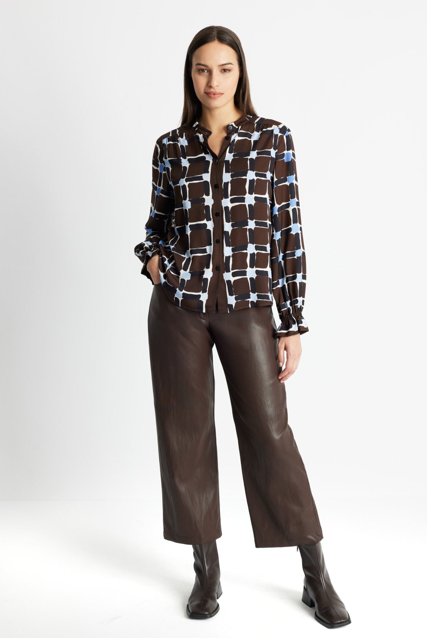 Legere Bluse VALYRA aus 100 % Viskose - FOX'S-Fashion
