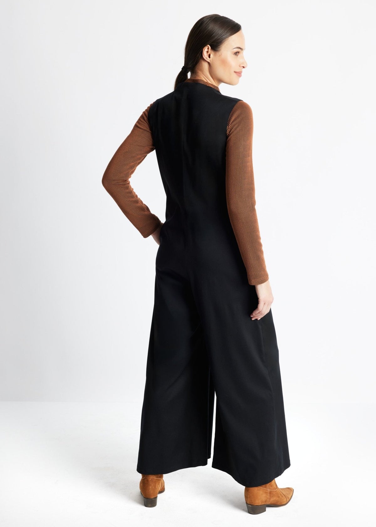 Legerer Jumpsuit QUMSUI aus glattem Viskosejersey - FOX'S-Fashion