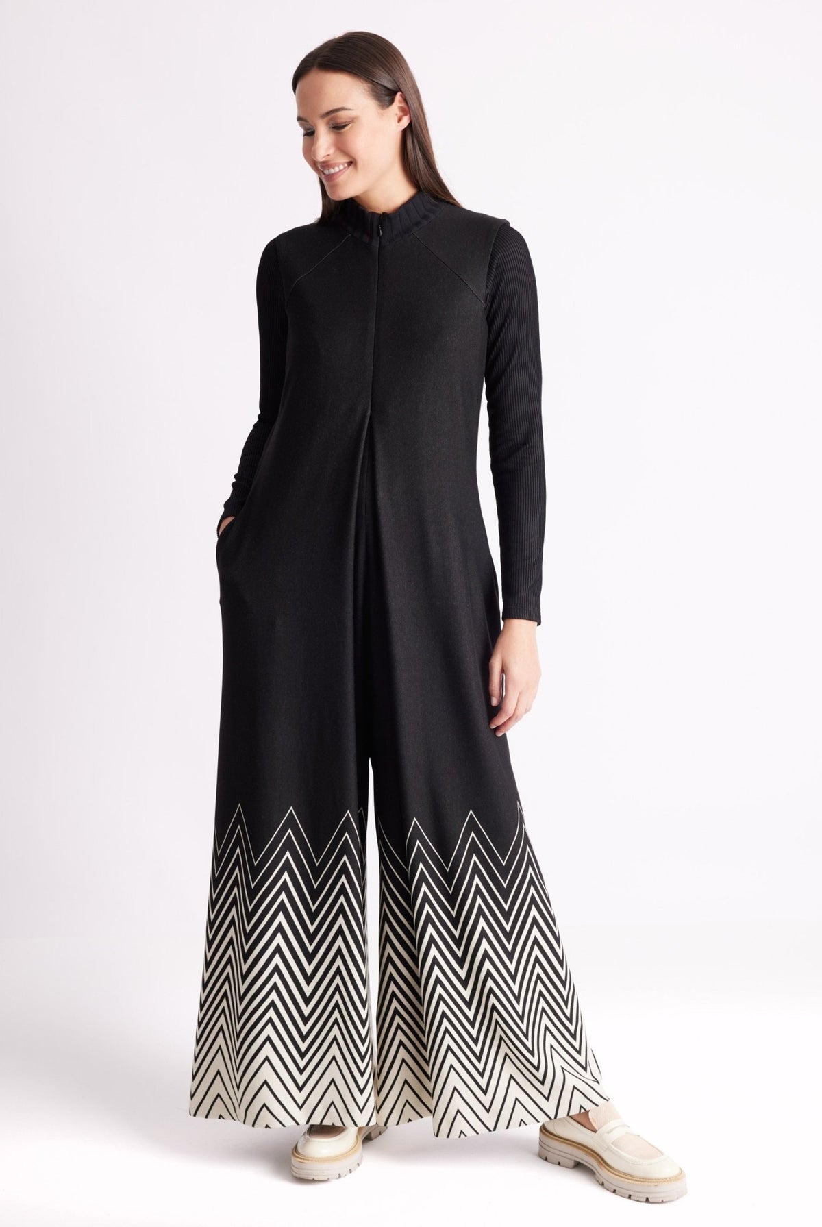 Legerer Jumpsuit YIMSUI aus Feinstrickjersey - FOX'S-Fashion