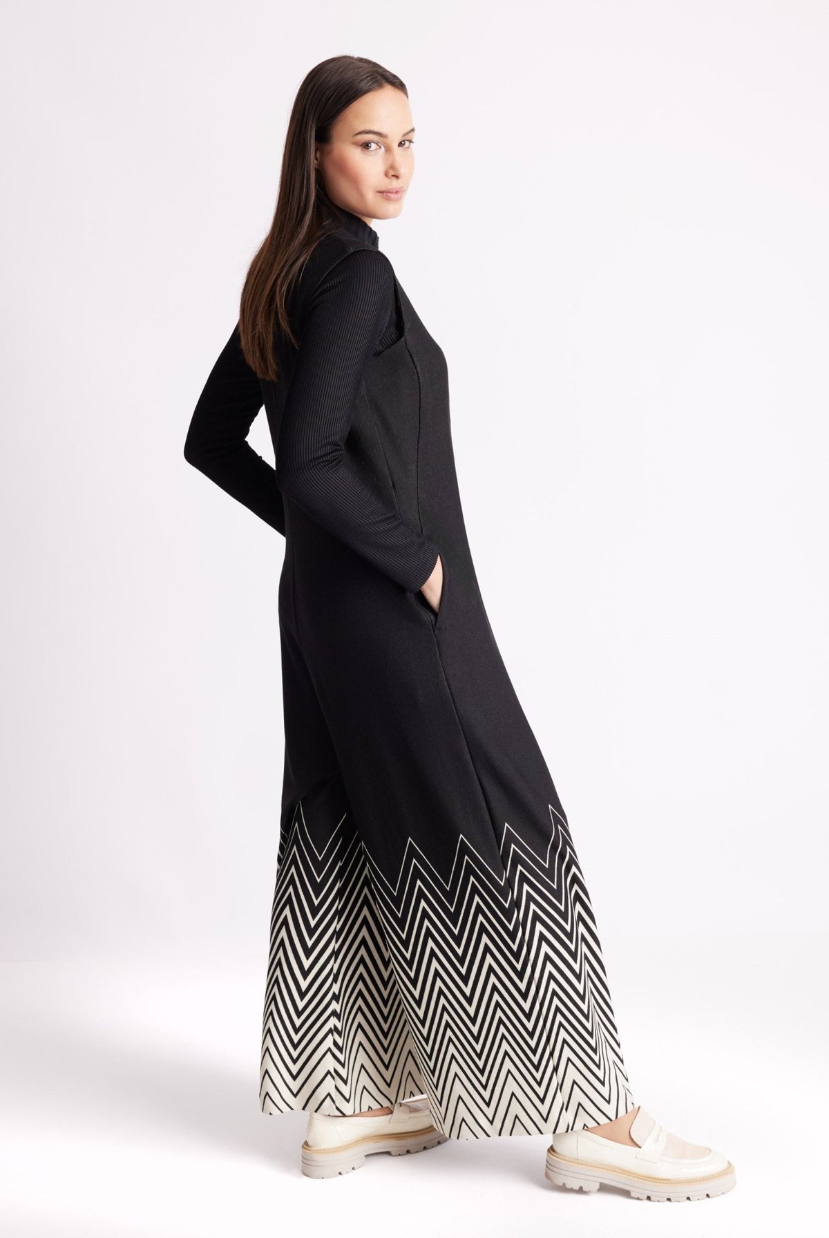Legerer Jumpsuit YIMSUI aus Feinstrickjersey - FOX'S-Fashion