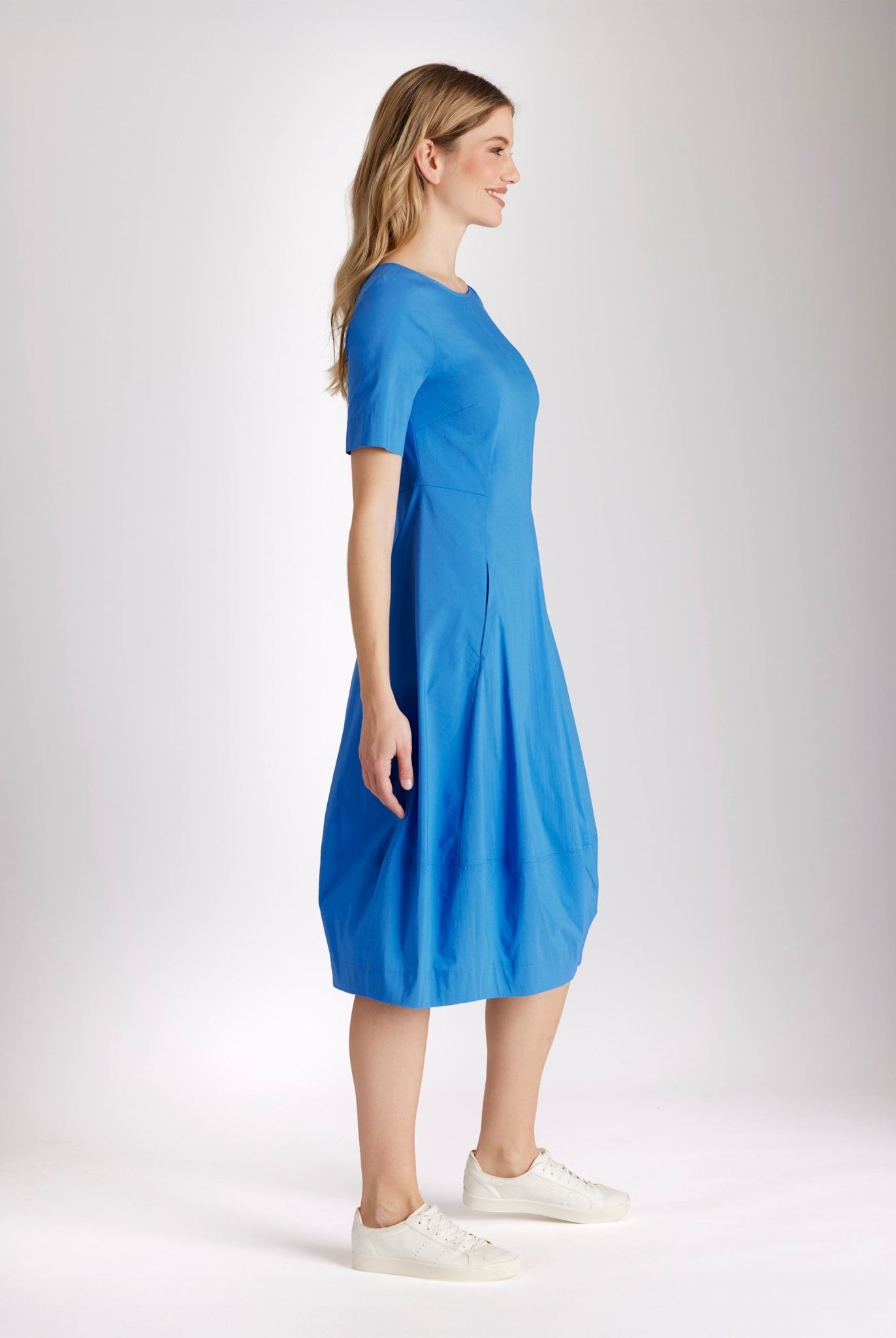 Legeres Midi - Kleid KYROBAO aus Baumwollmix mit leichter O - Form - FOX'S - Fashion