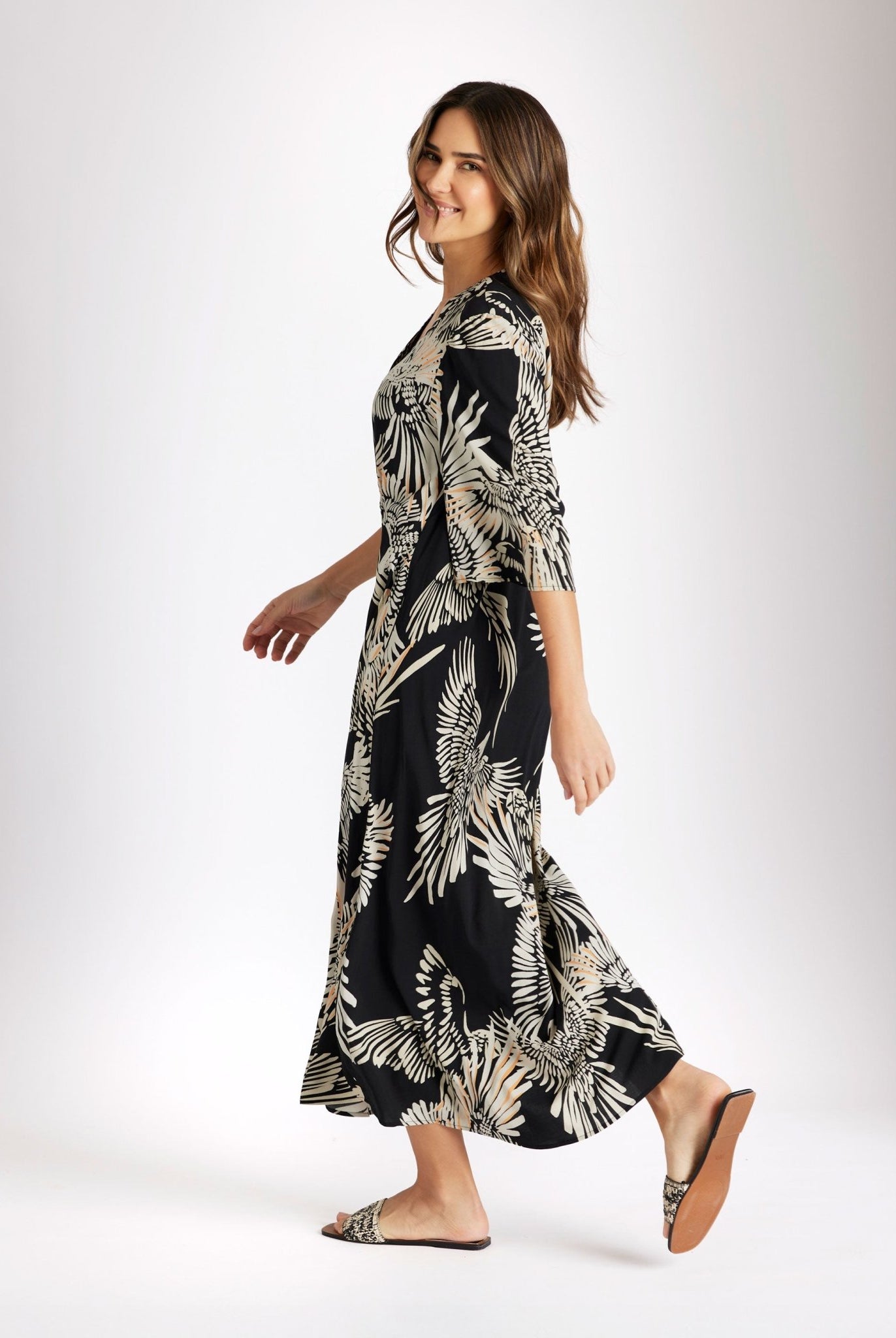 Legeres Midi - Kleid WYNADJA aus Viskose - FOX'S - Fashion