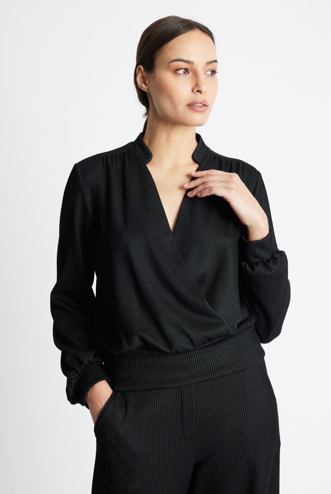 Legeres Shirt PYGMA aus fein geripptem Viskose-Mix - FOX'S-Fashion