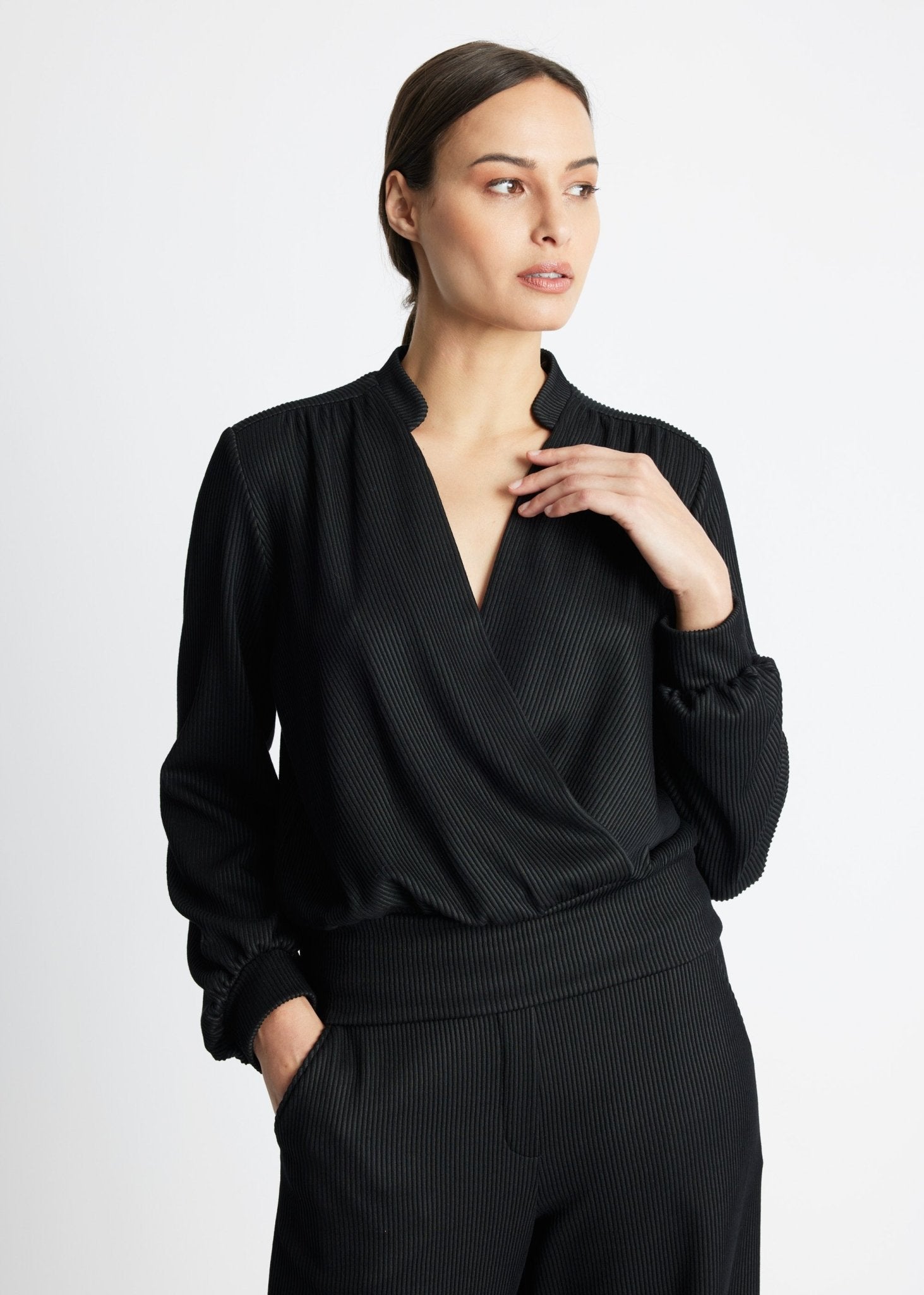 Legeres Shirt PYGMA aus fein geripptem Viskose-Mix - FOX'S-Fashion