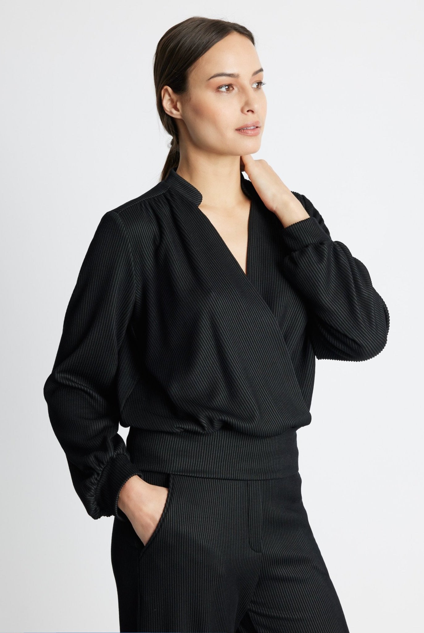 Legeres Shirt PYGMA aus fein geripptem Viskose-Mix - FOX'S-Fashion