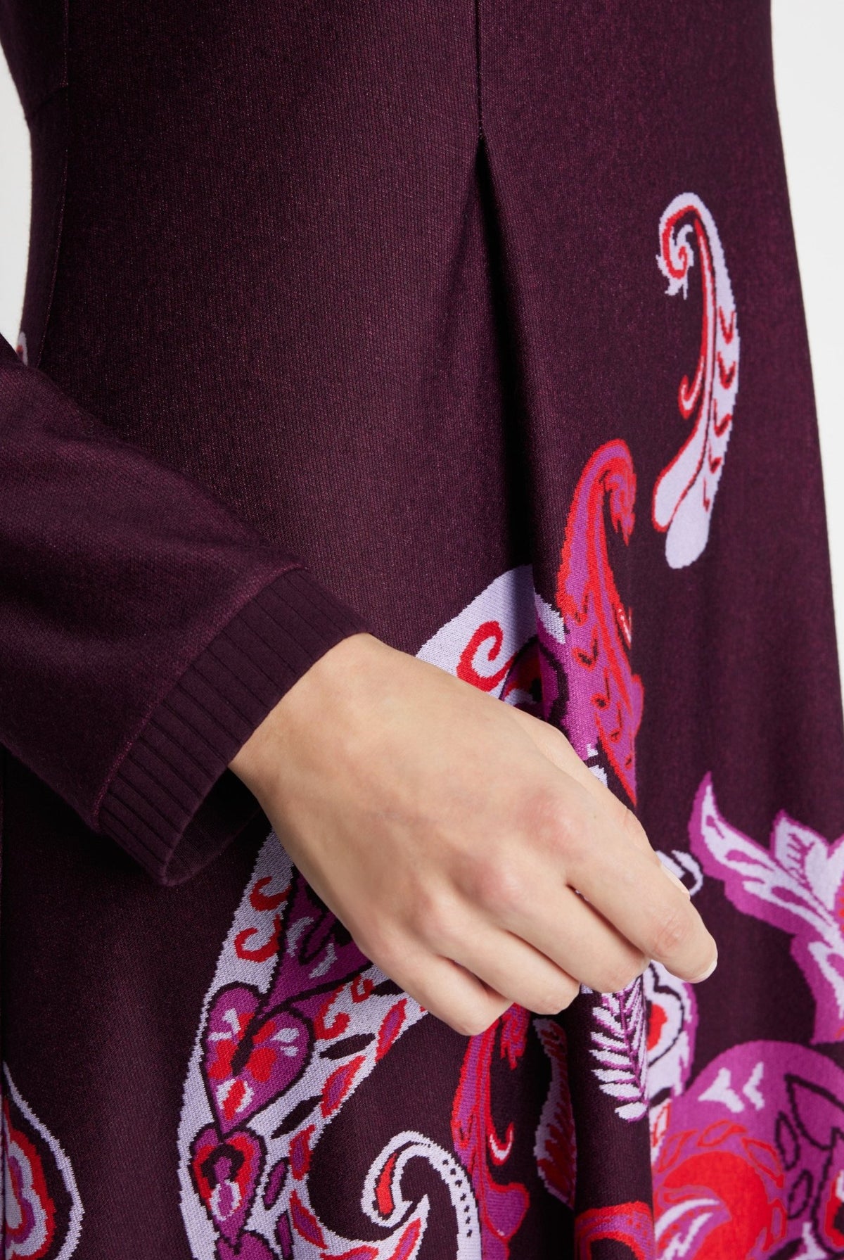 Midi-Kleid YIQUINA aus Feinstrickjersey in A-Linie - FOX'S-Fashion