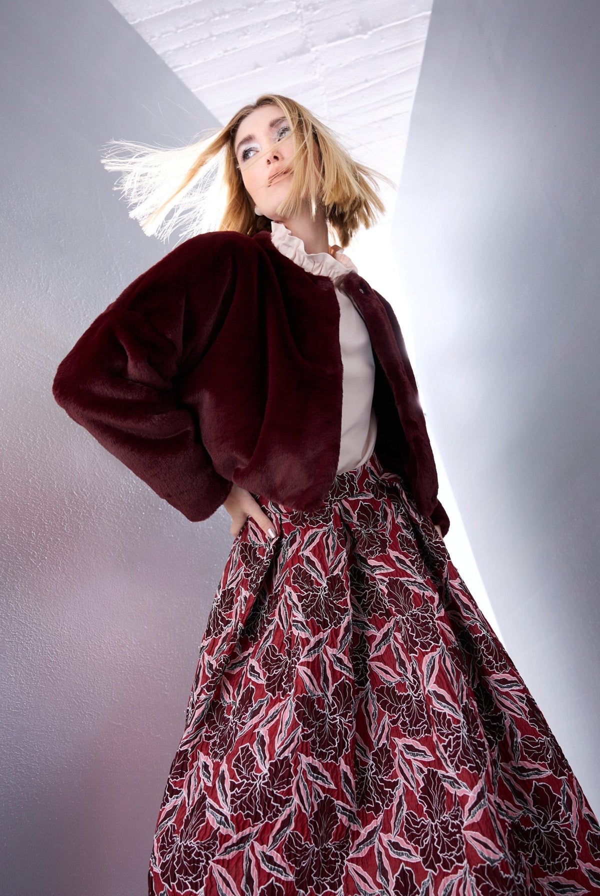 Midi-Rock WUPERO aus Viskose-Baumwoll-Mix in A-Linie - FOX'S-Fashion