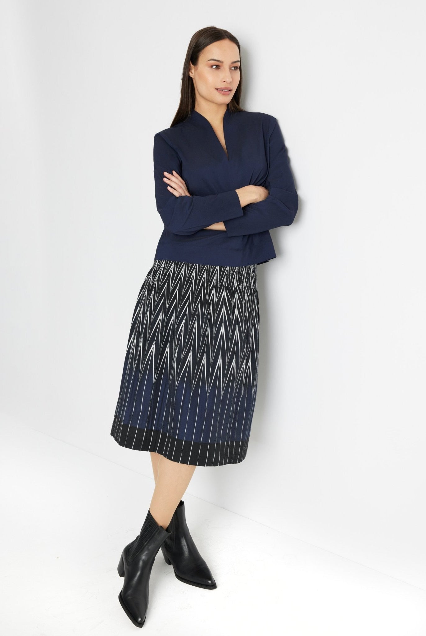 One Size Rock LONGERO-W aus Baumwoll-Mix in Midi-Länge mit Gummibund - FOX'S-Fashion