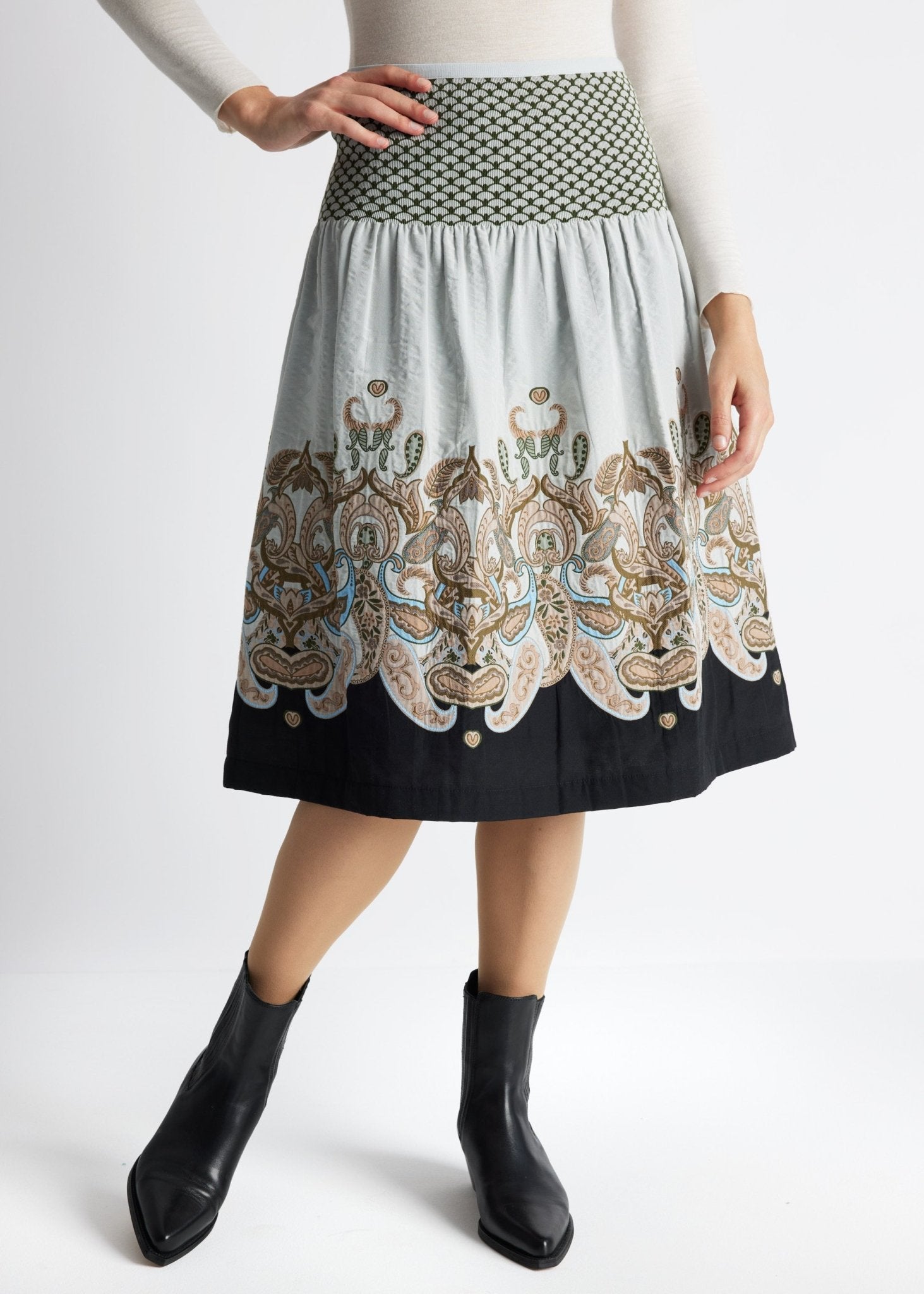 One Size Rock LONGERO-W aus Baumwoll-Mix in Midi-Länge mit Gummibund - FOX'S-Fashion