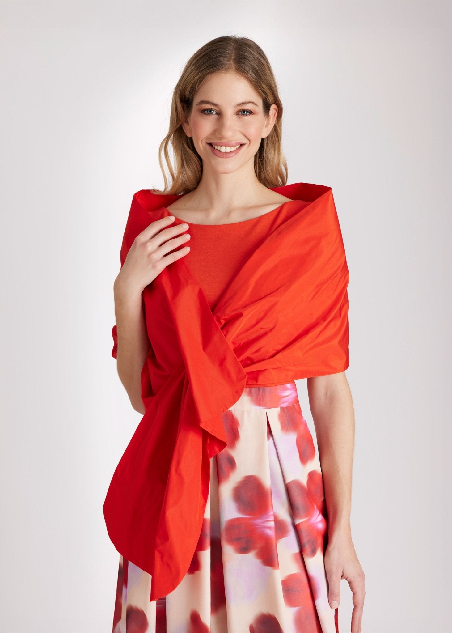 Rechteckige Stola STOLIA aus Taft mit Durchzugschlitz - FOX'S - Fashion