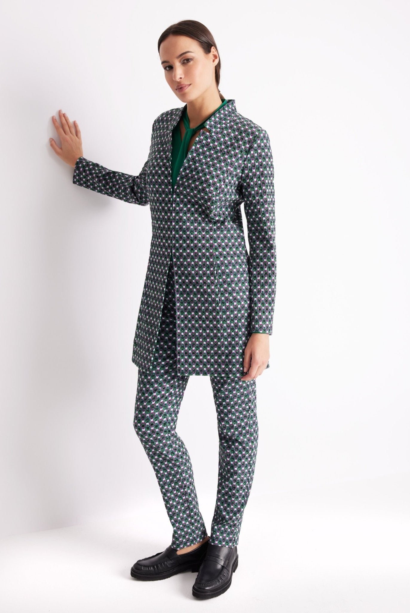 Schmale Hose ENESTRA aus Viskose-Mix mit Gummibund - FOX'S-Fashion