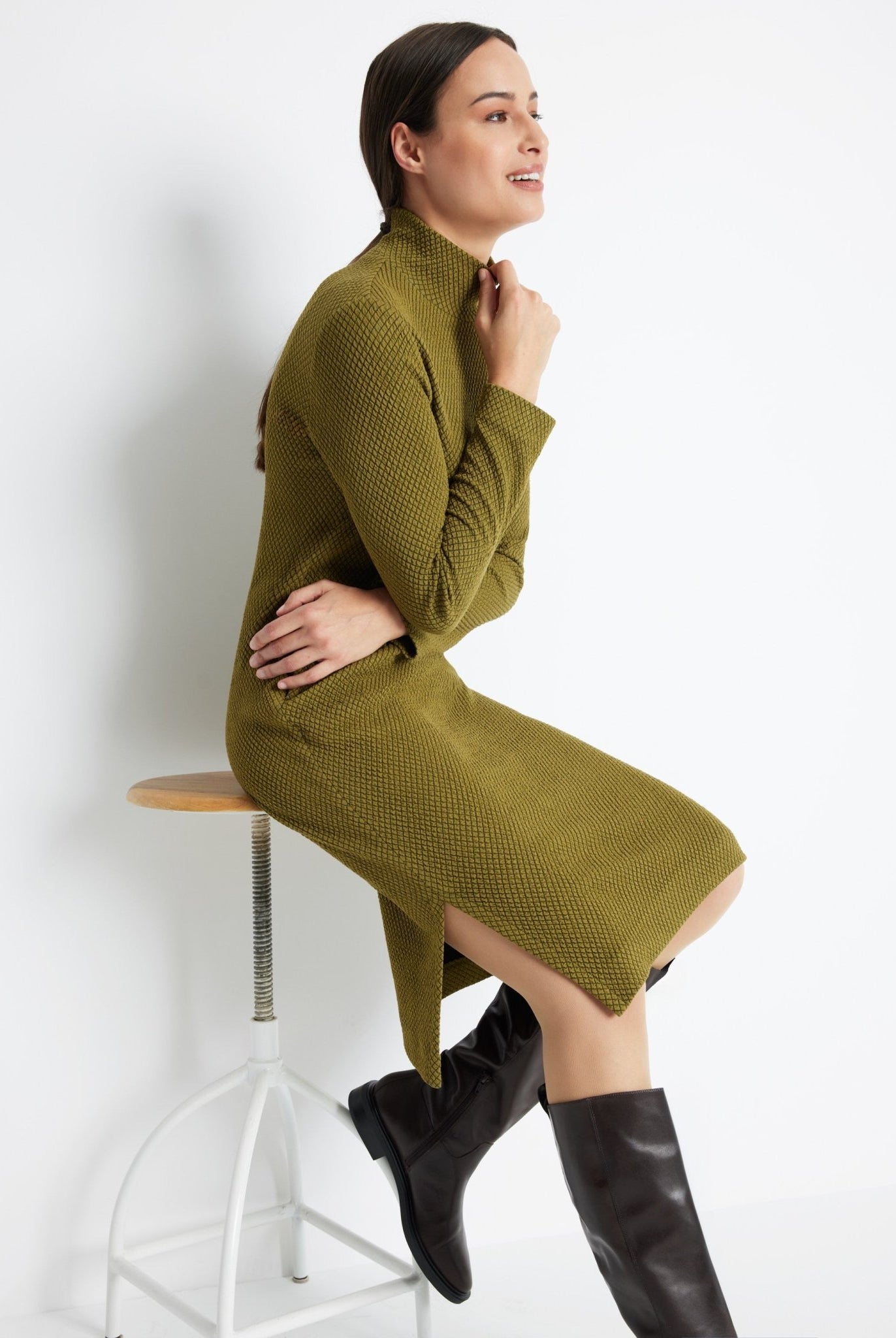 Schmales Kleid PANOLI aus Viskose-Mix mit Stretch - FOX'S-Fashion
