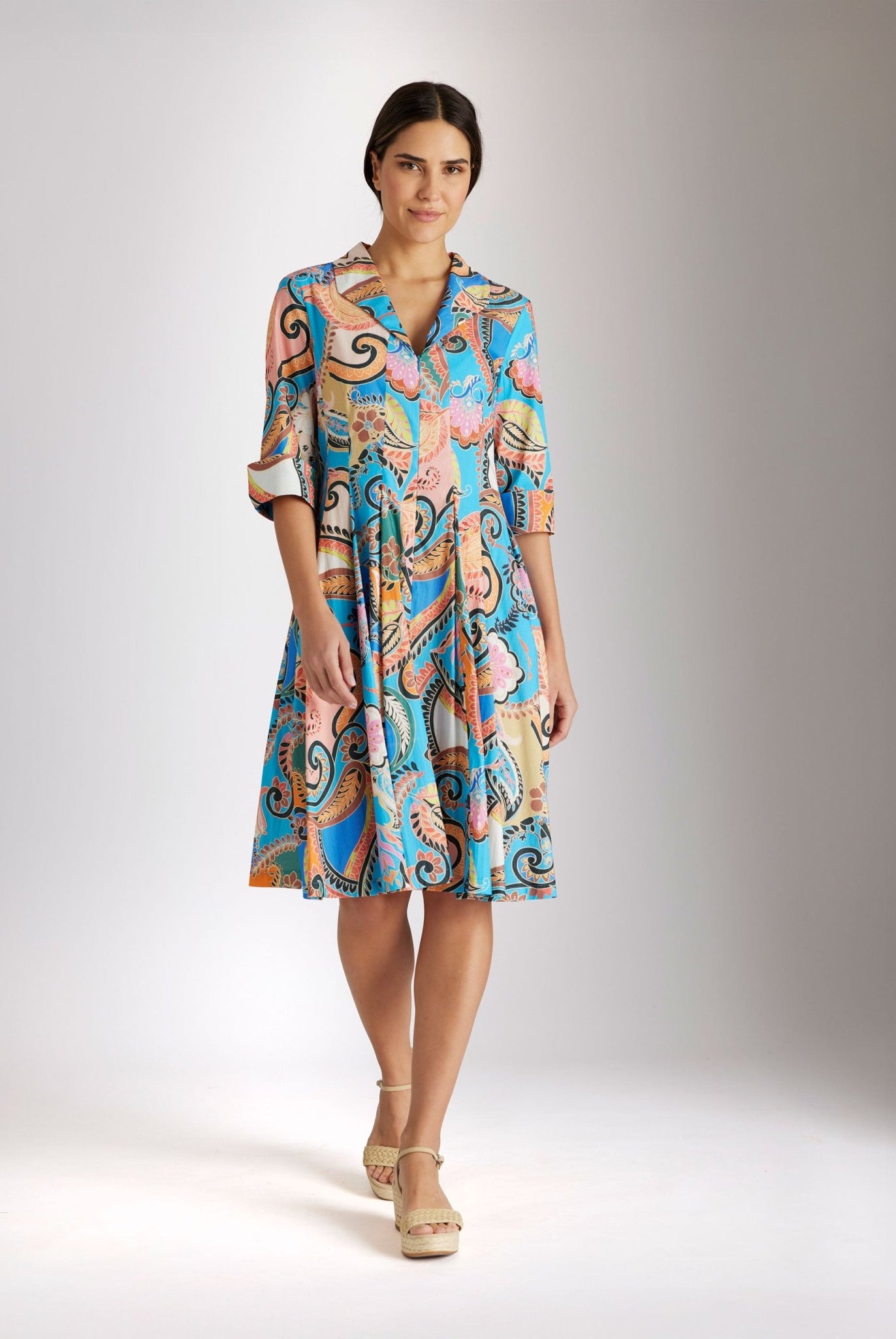 Tailliertes Kleid UDAXI aus Bio - Baumwolle - FOX'S - Fashion