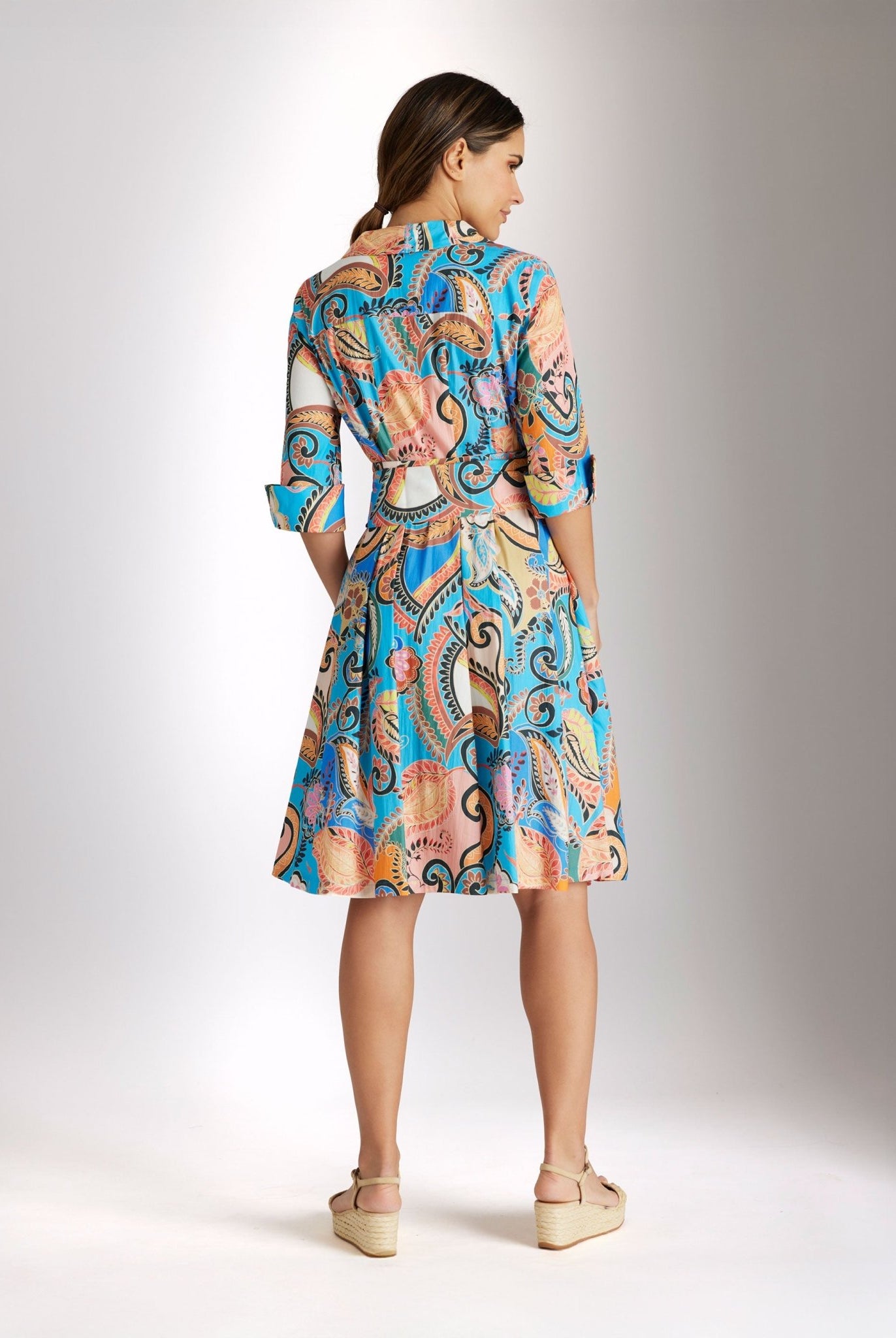 Tailliertes Kleid UDAXI aus Bio - Baumwolle - FOX'S - Fashion