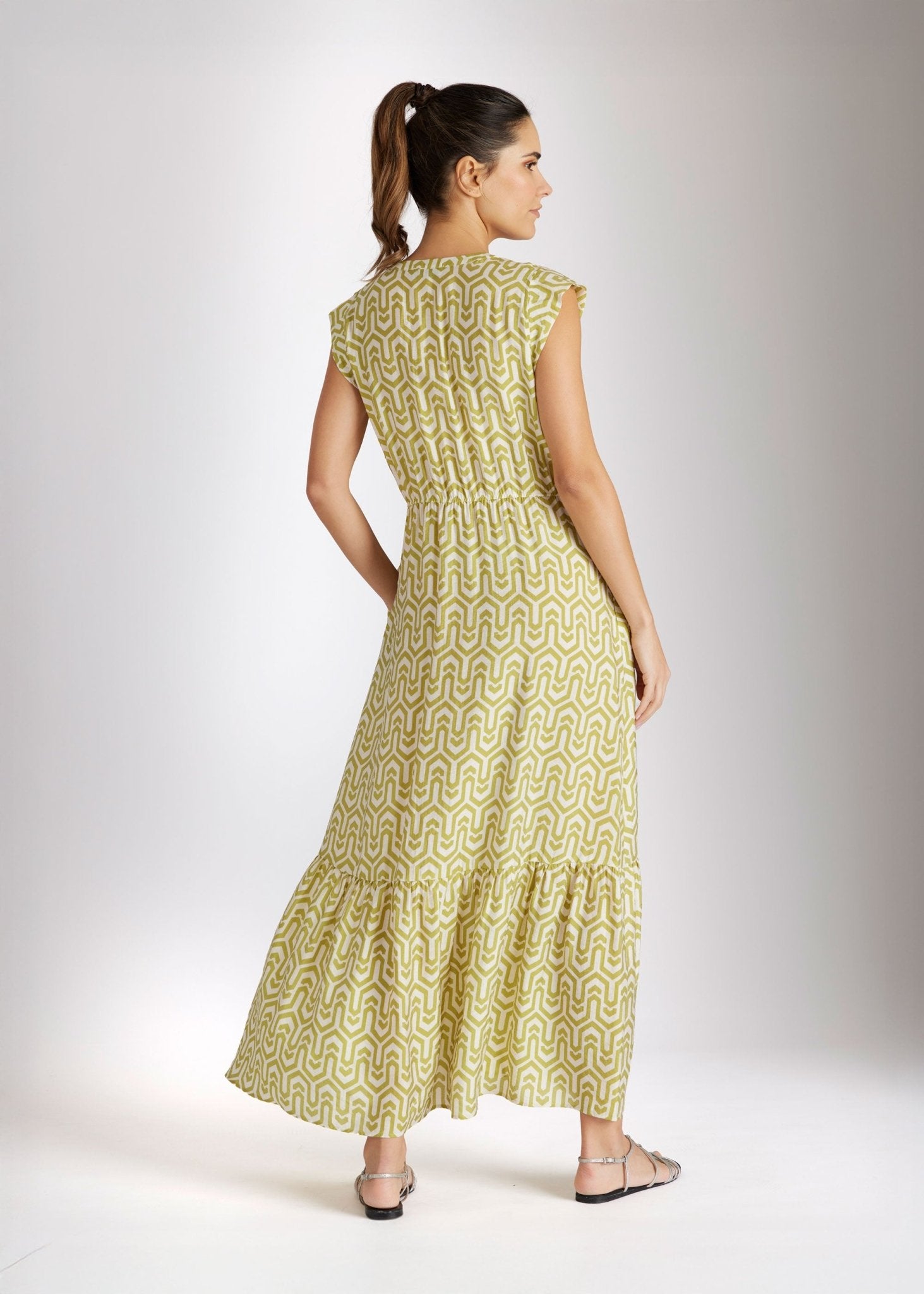 Tailliertes Kleid XAYANA aus Viskose - Mix mit Knopfleiste - FOX'S - Fashion