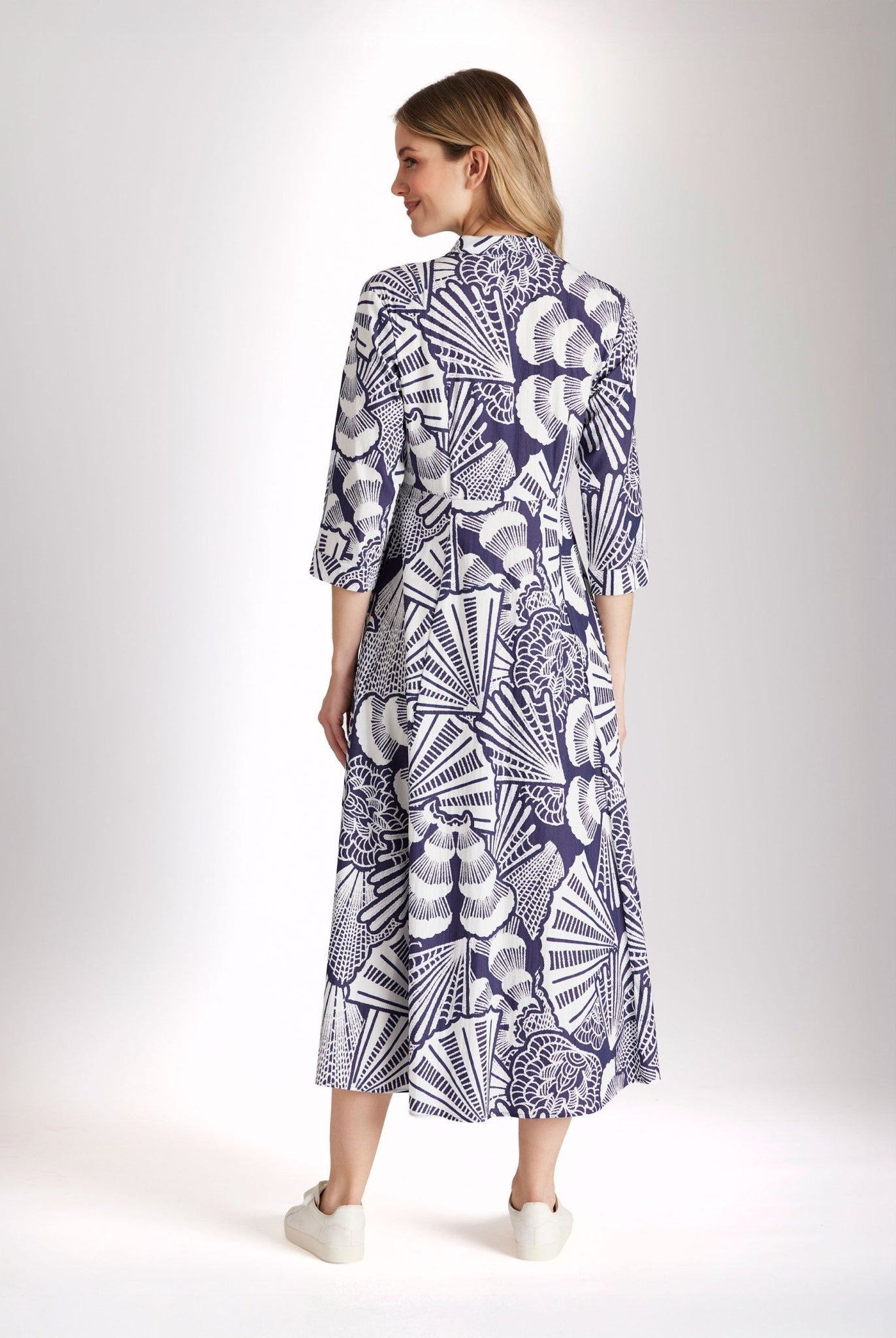 Tailliertes Midi - Kleid UVENTIA aus Bio - Baumwolle - FOX'S - Fashion