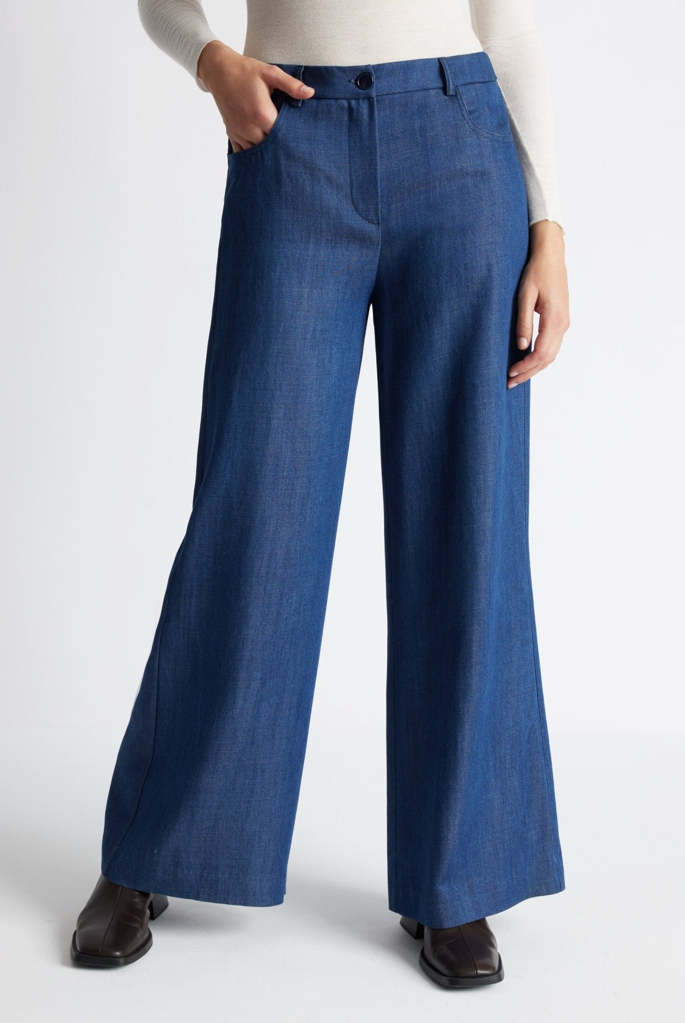 Weite Hose NAJEANS aus 100 % Lyocell - FOX'S-Fashion