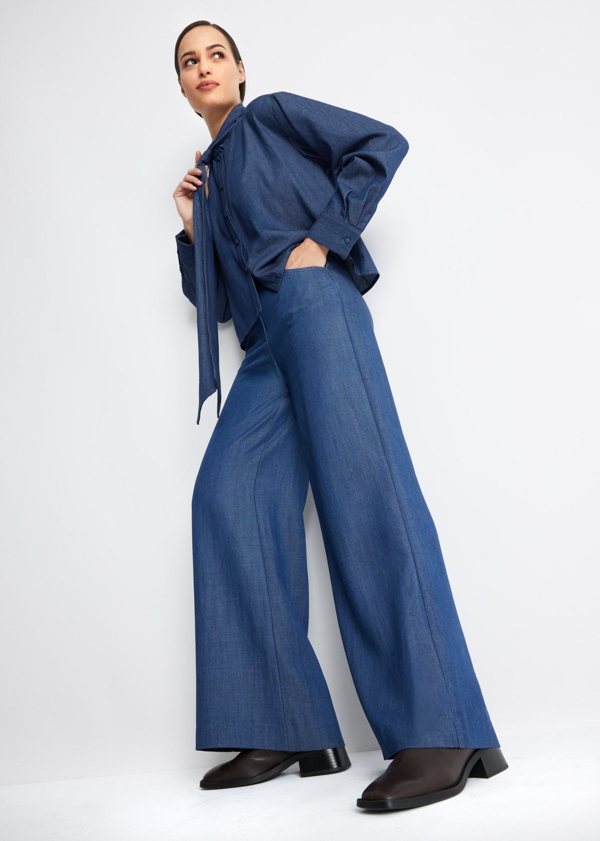 Weite Hose NAJEANS aus 100 % Lyocell - FOX'S-Fashion