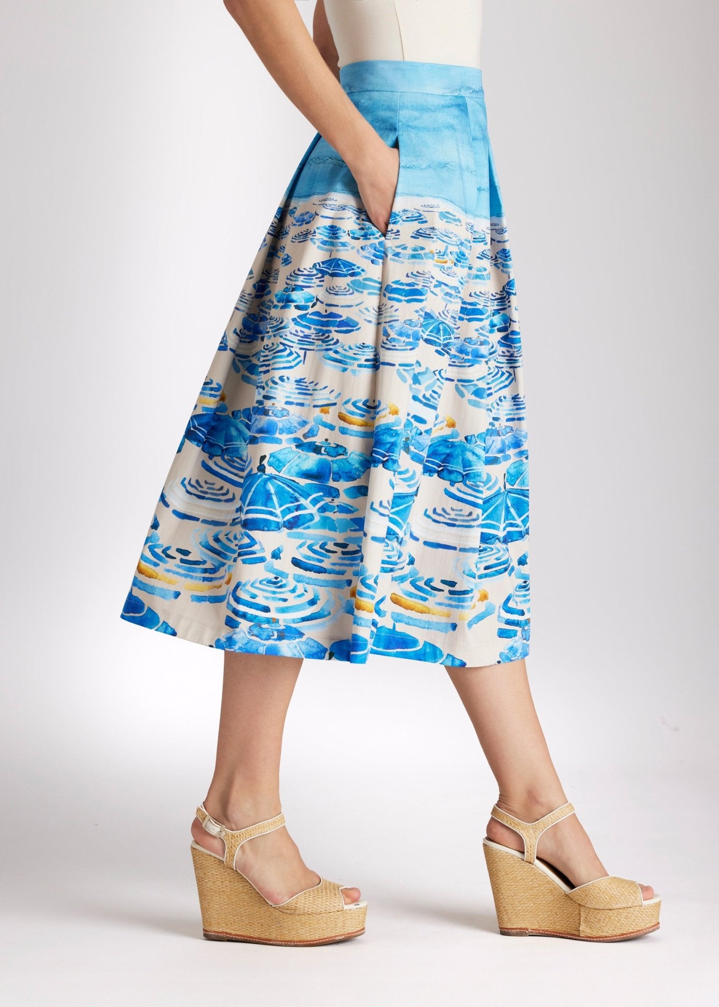 Weiter Rock FIPERO aus Bio - Baumwolle in Wadenlänge - FOX'S - Fashion