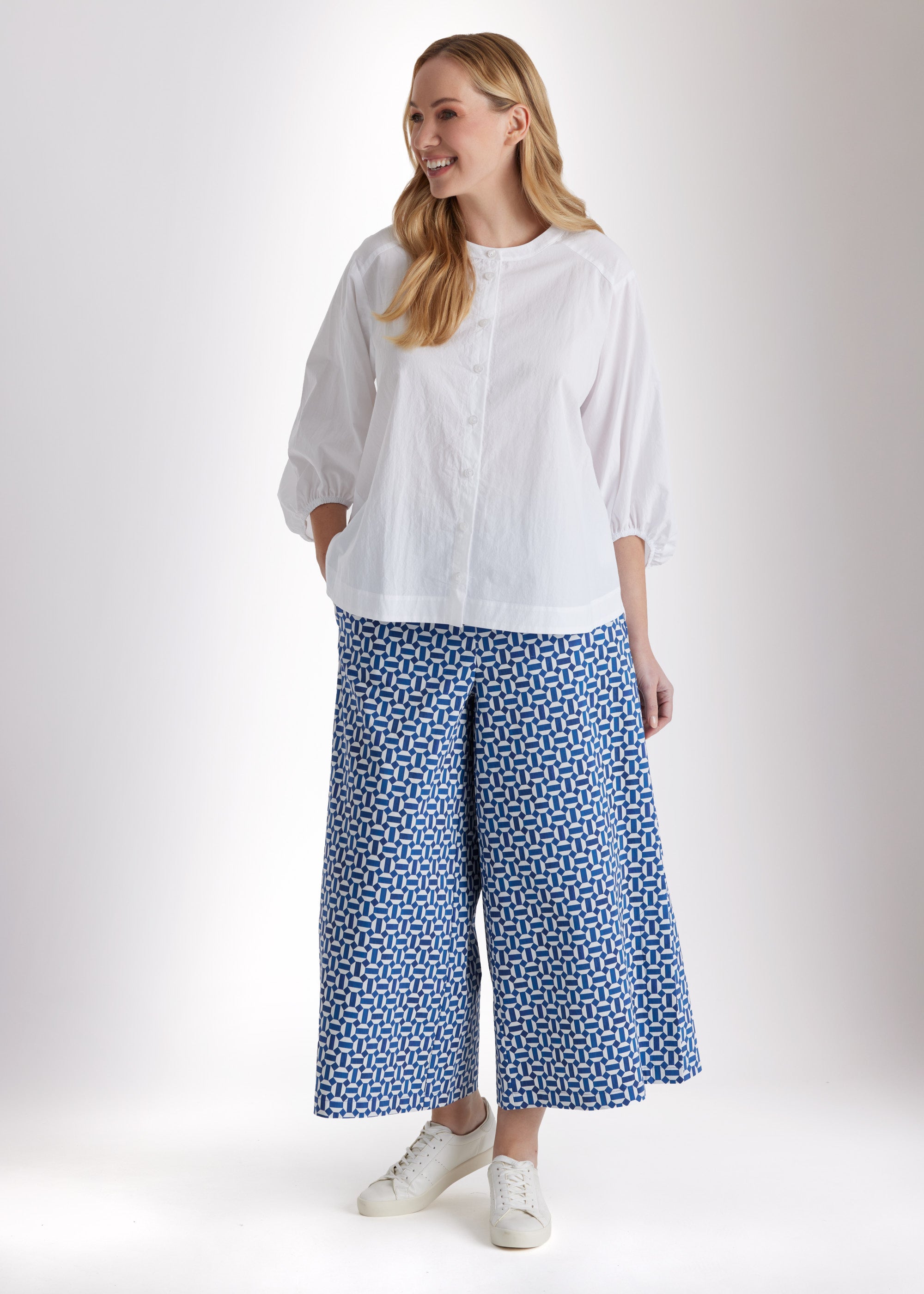 Weite Culotte DUKANA aus Bio - Baumwolle mit Gummibund - FOX'S - Fashion
