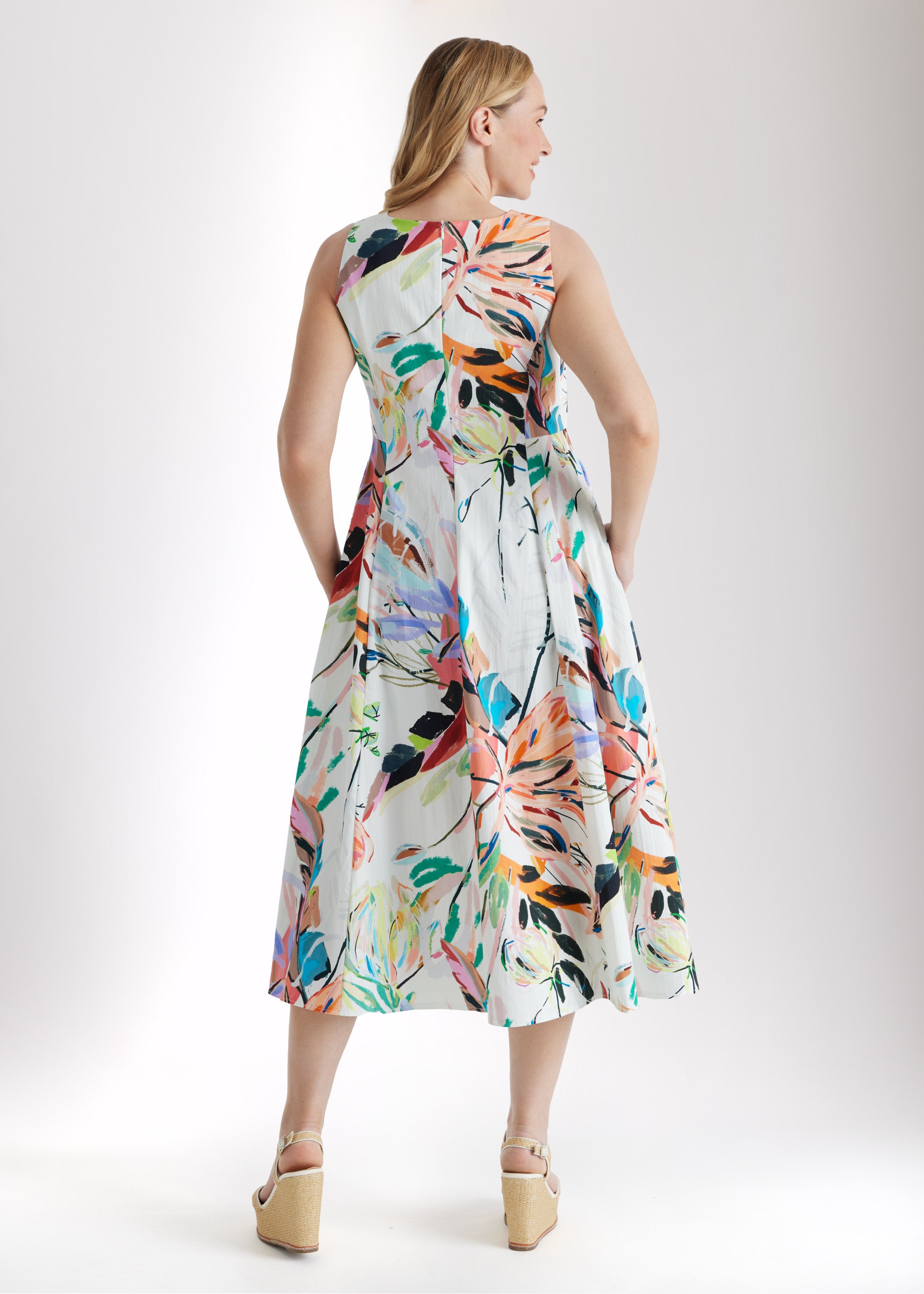 Tailliertes Midi - Kleid DEMONA aus Bio - Baumwolle - FOX'S - Fashion