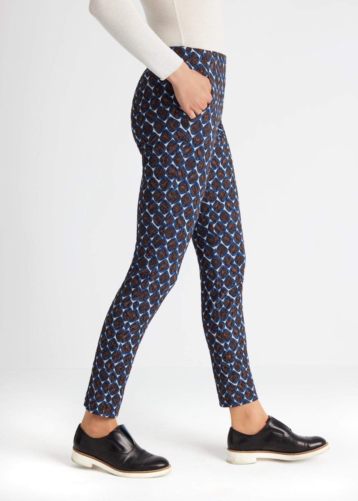 Schmale Hose ENESTRA aus Viskose-Mix mit Gummibund - FOX'S-Fashion